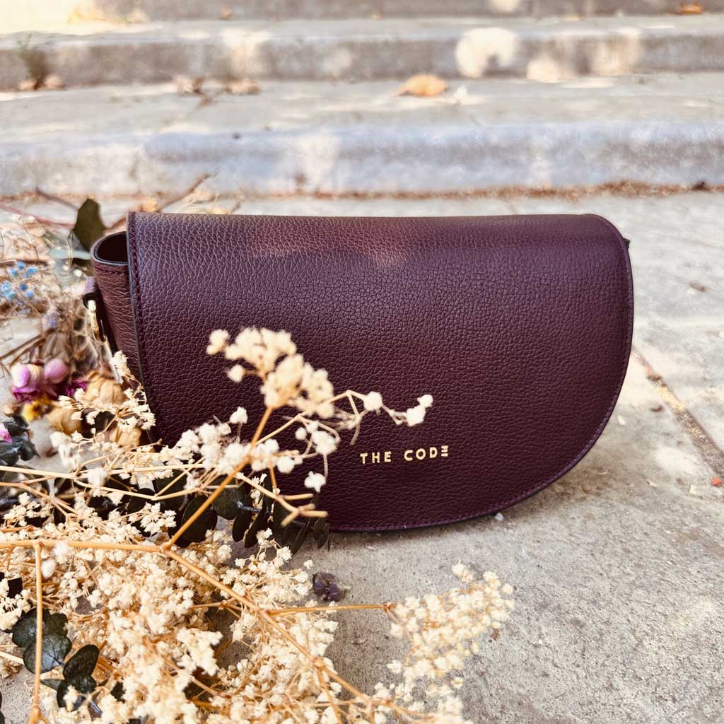 Bandolera ALMA burdeos liso The Code