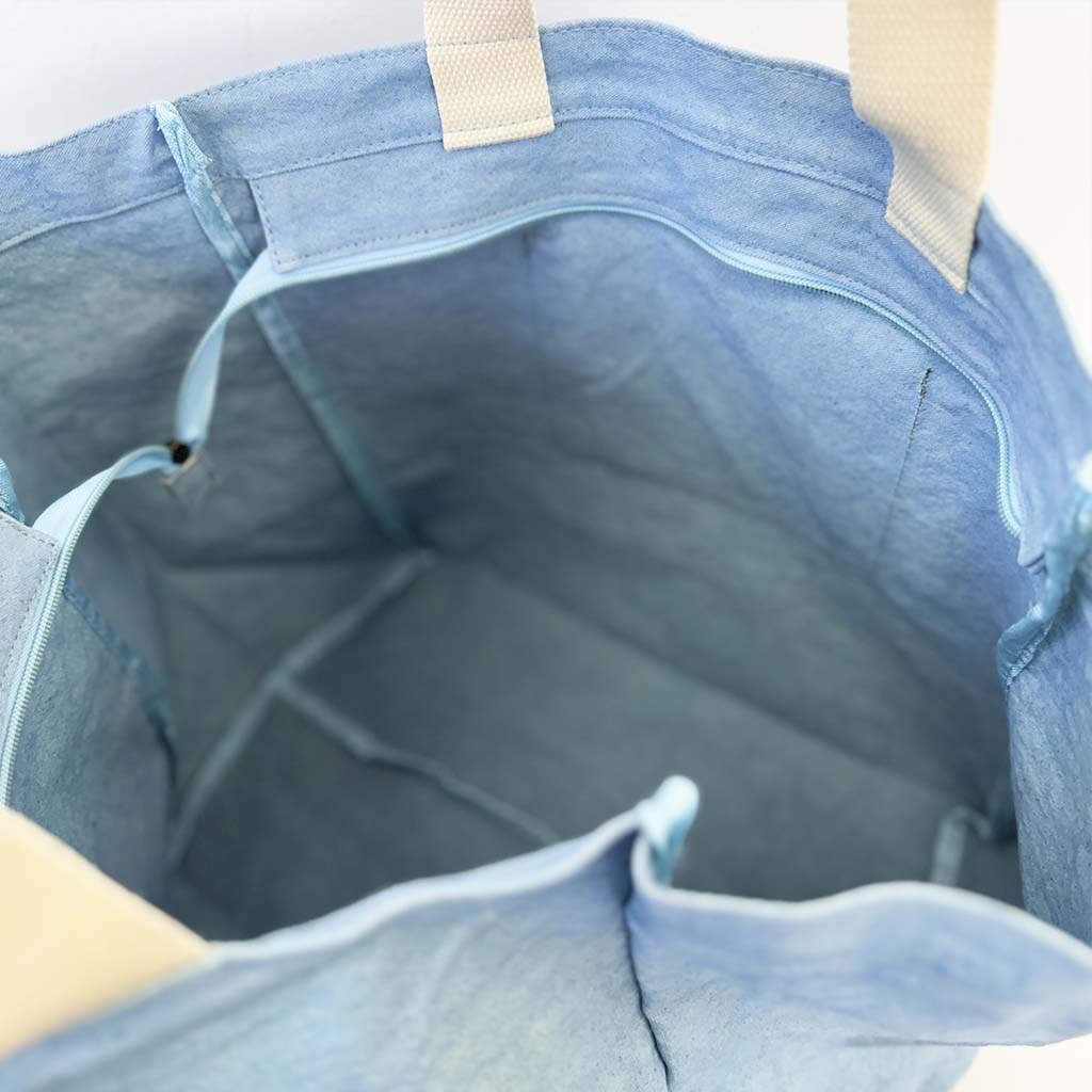 shopping bag azul claro