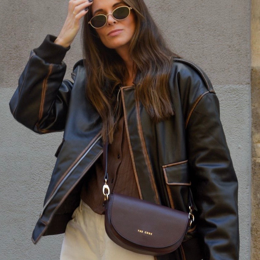 Burgundy alma leather bag
