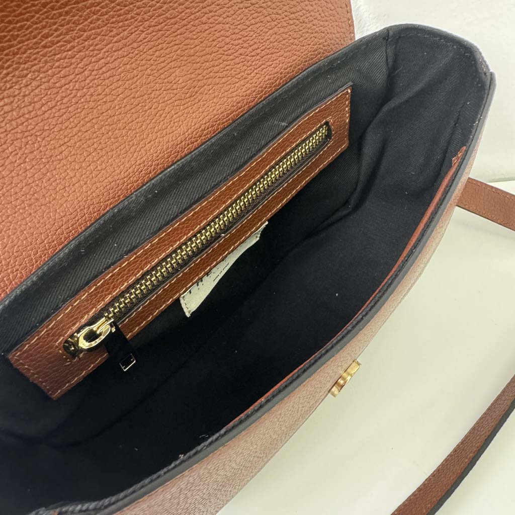 Camel alma leather bag