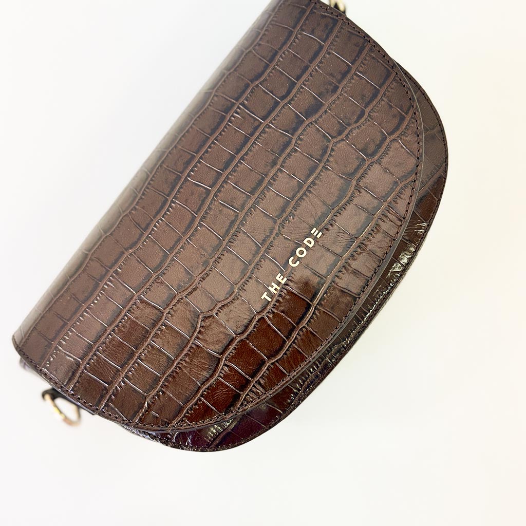 Dark brown alma leather bag