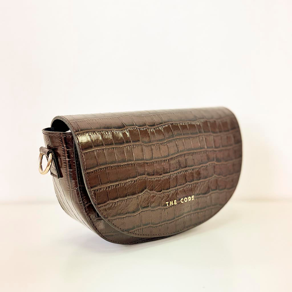 Dark brown alma leather bag