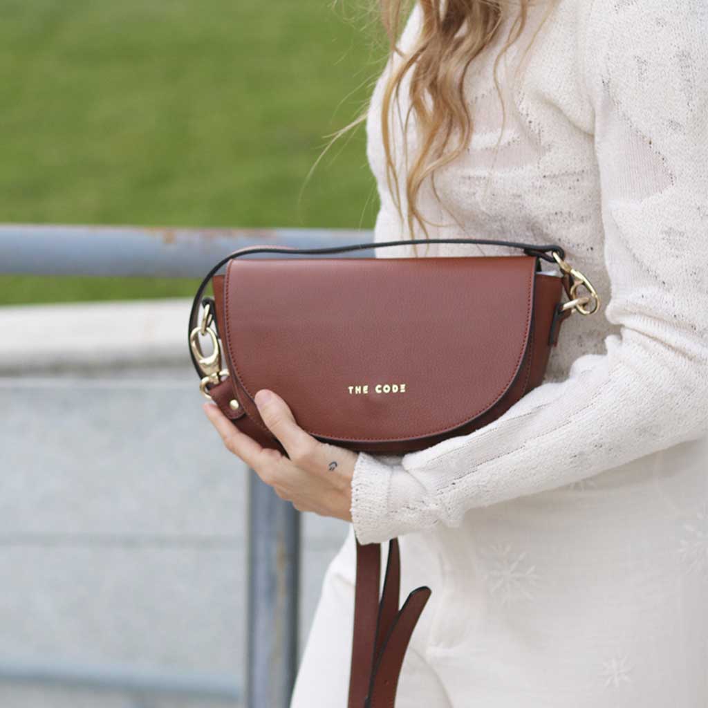 Terracota alma leather bag