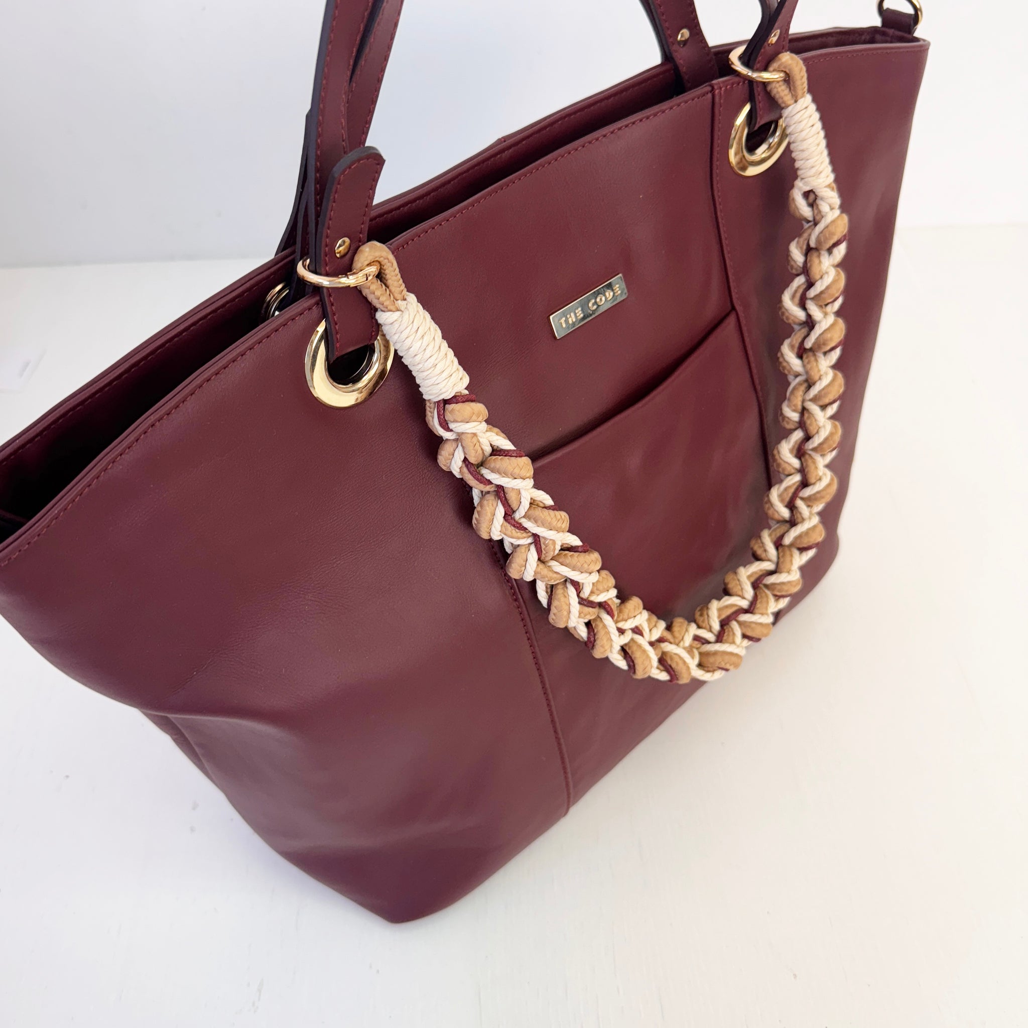 Asa strudel marrón y burdeos