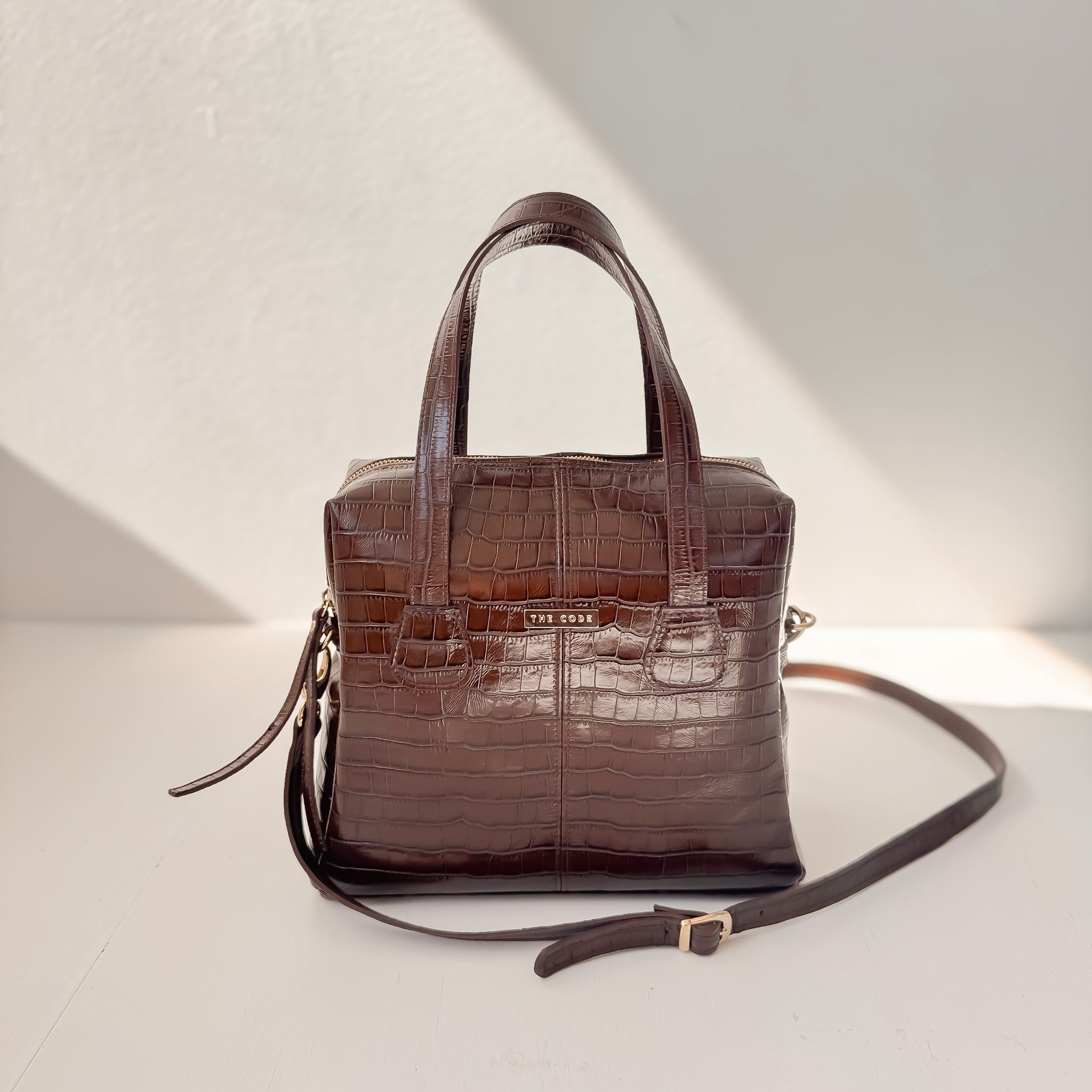 Bandolera shopper Amelia marrón chocolate