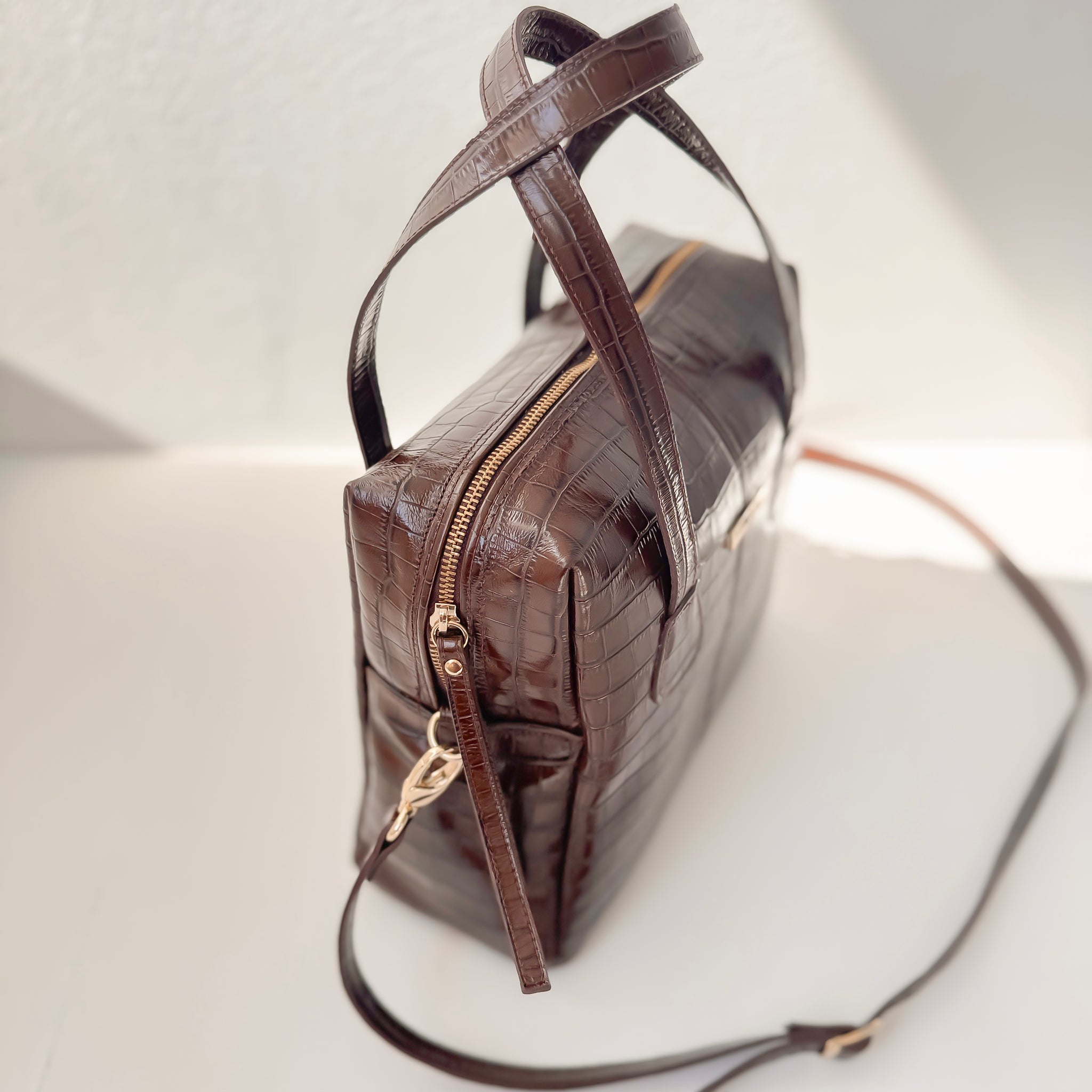 Bandolera shopper Amelia marrón chocolate