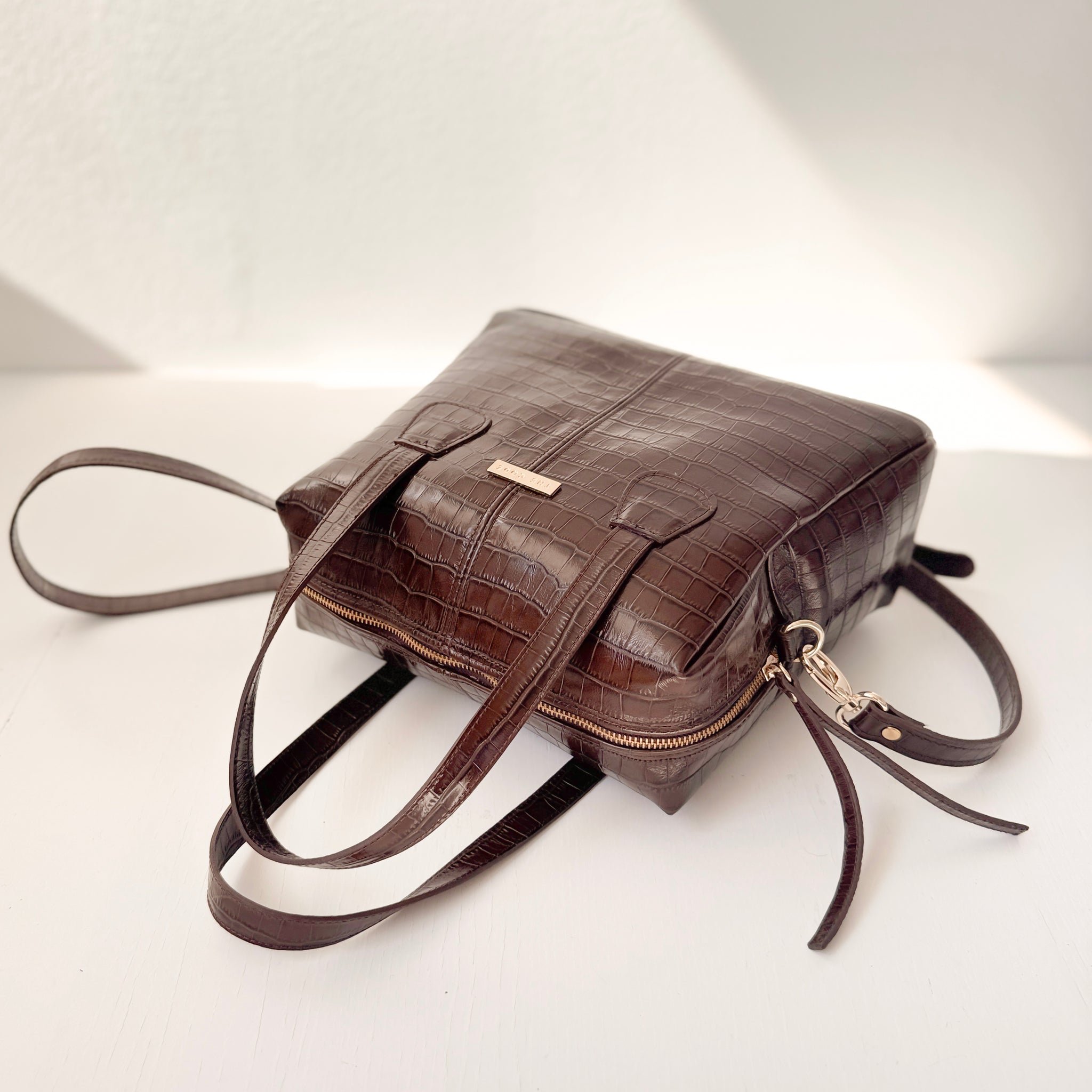 Bandolera shopper Amelia marrón chocolate