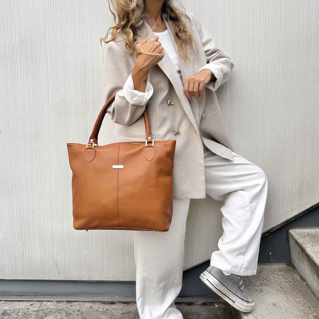 Shopper Maria camel