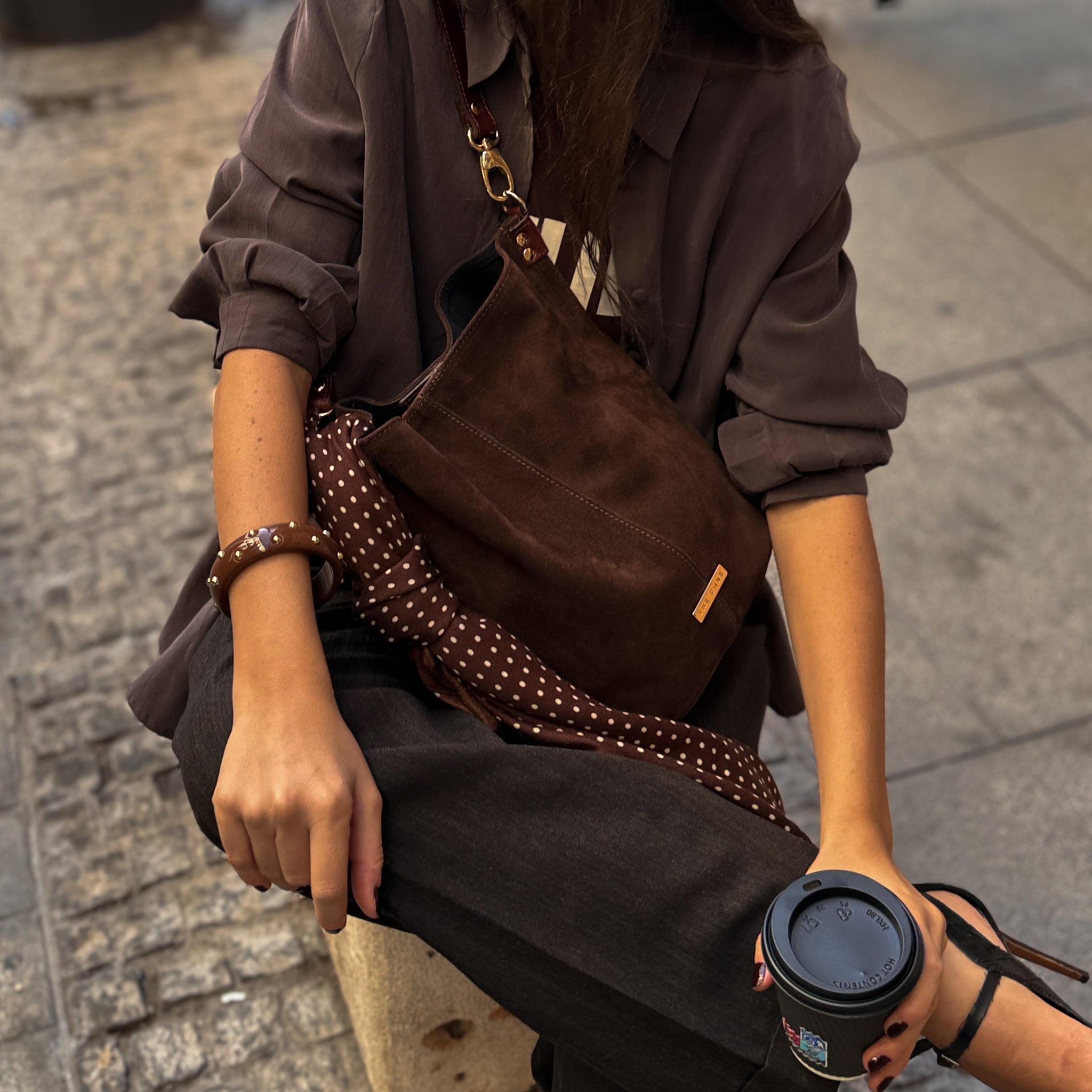 Julieta suede ROCK candy dish