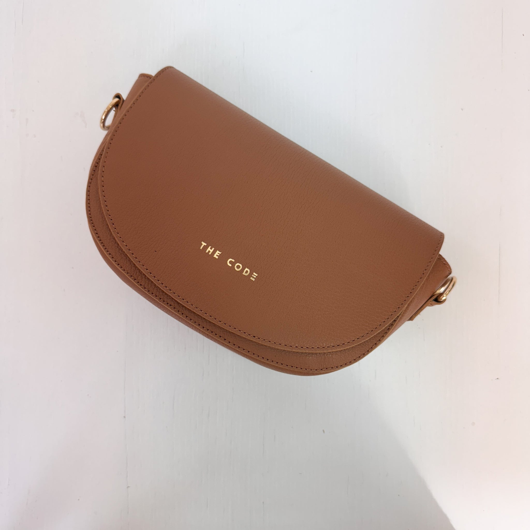 Camel alma leather bag