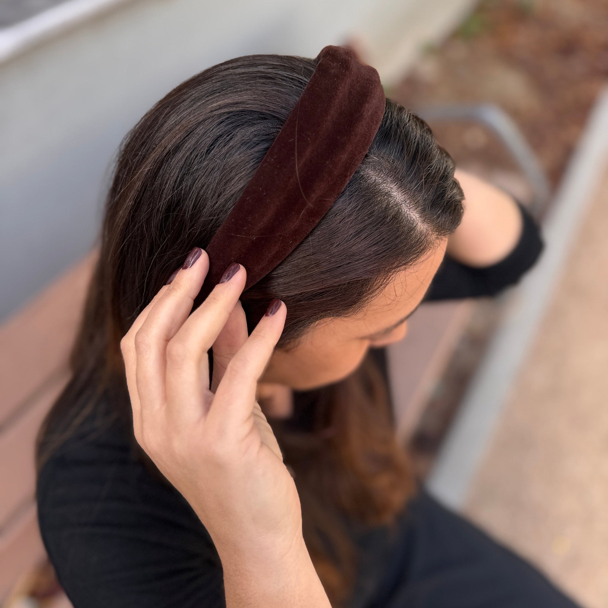 Diadema Velvet chocolate