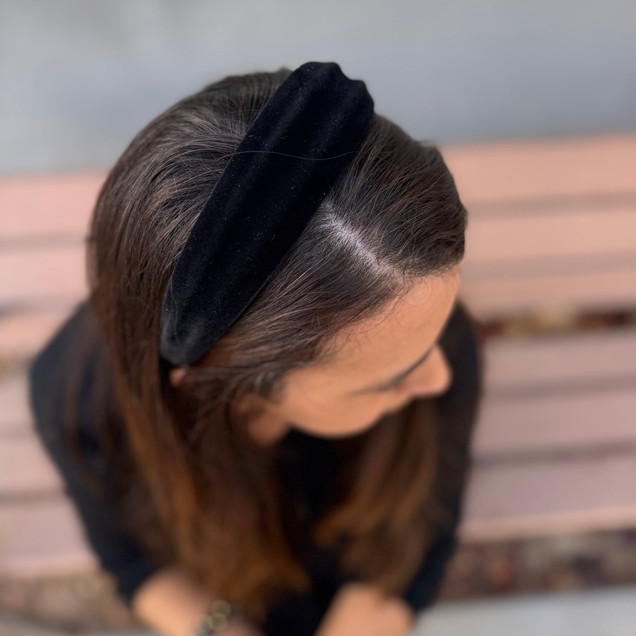 Diadema Velvet negro