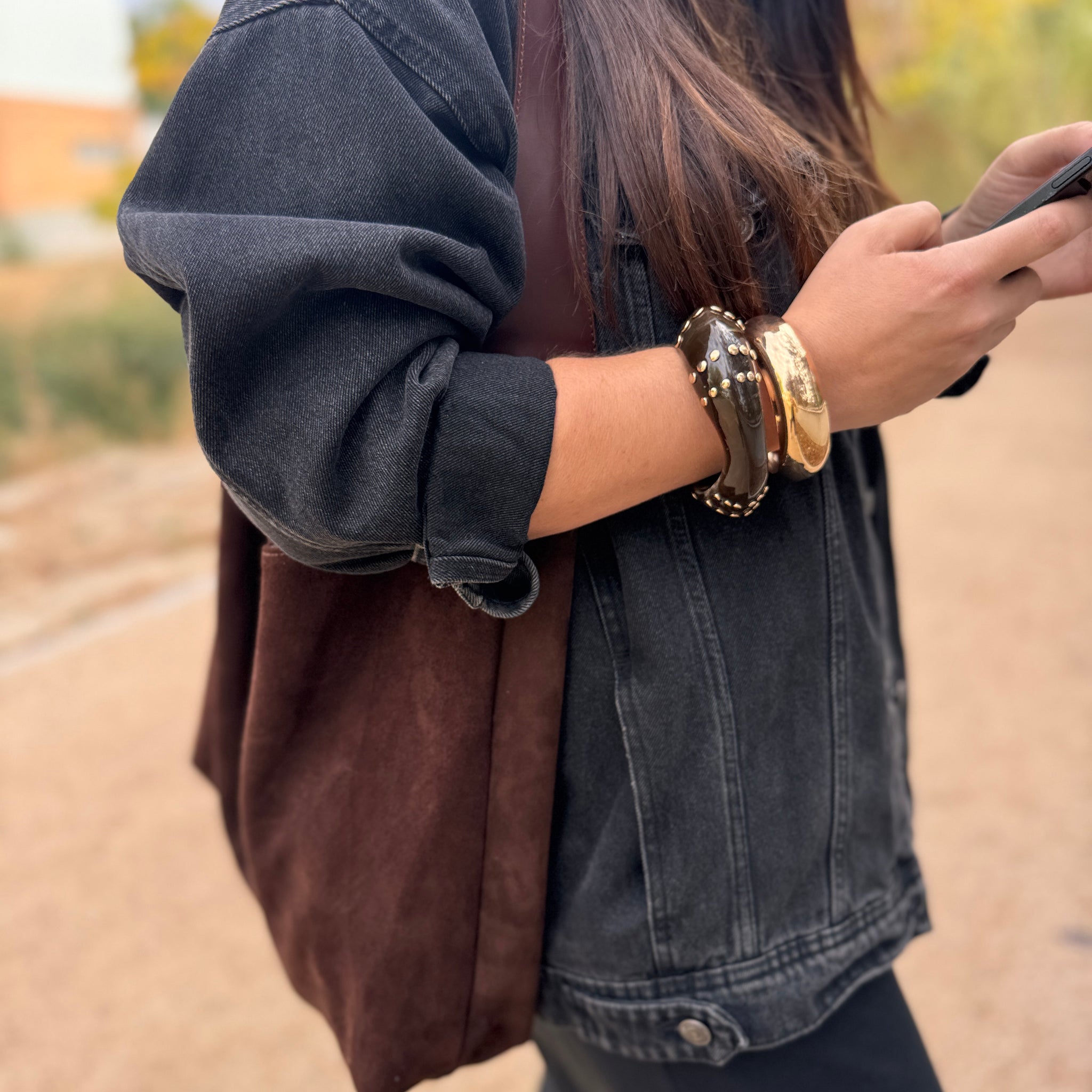 Combo Pulsera Tina chocolate