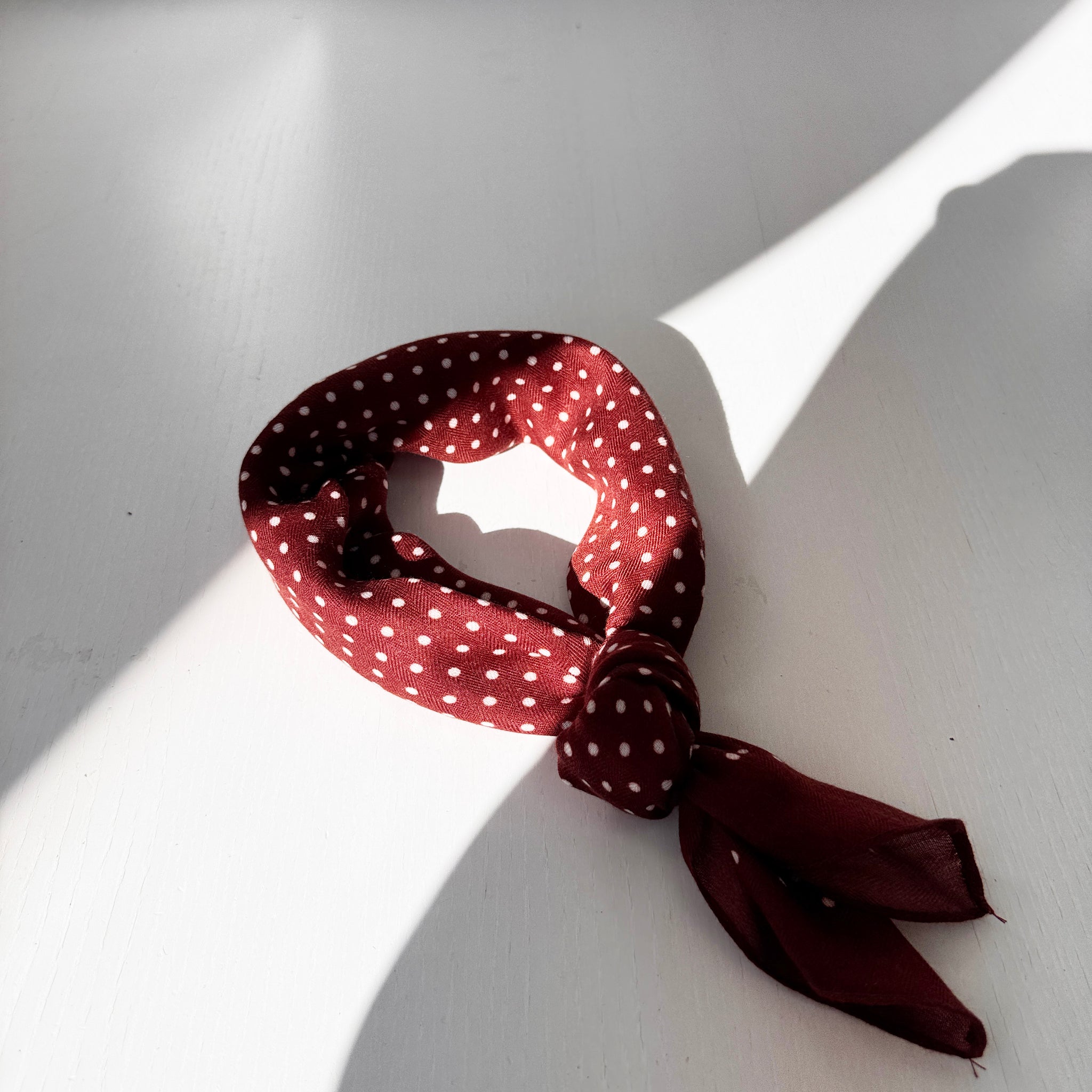 Pañuelo Lunares borgoña