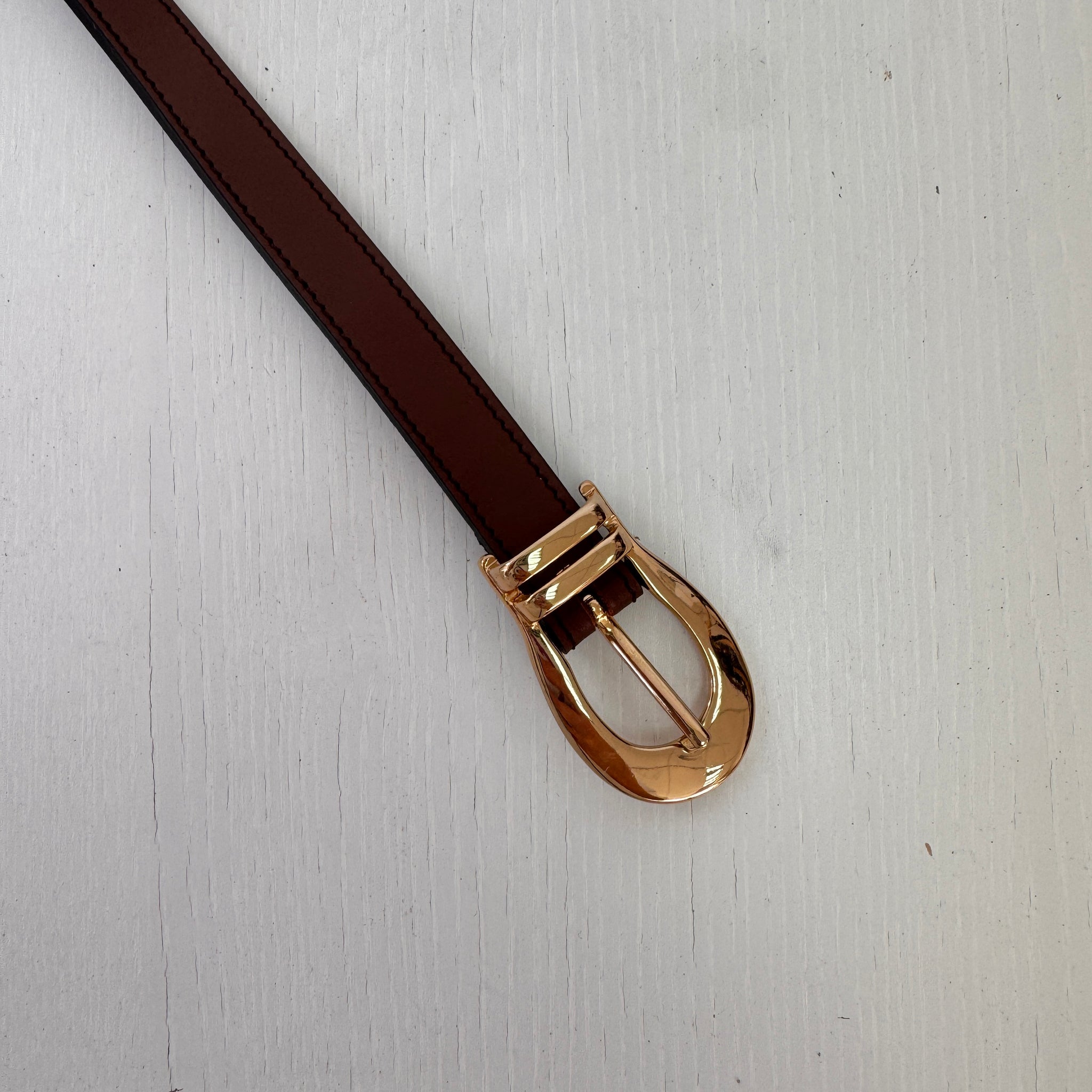 Cinturón Slim marrón chocolate