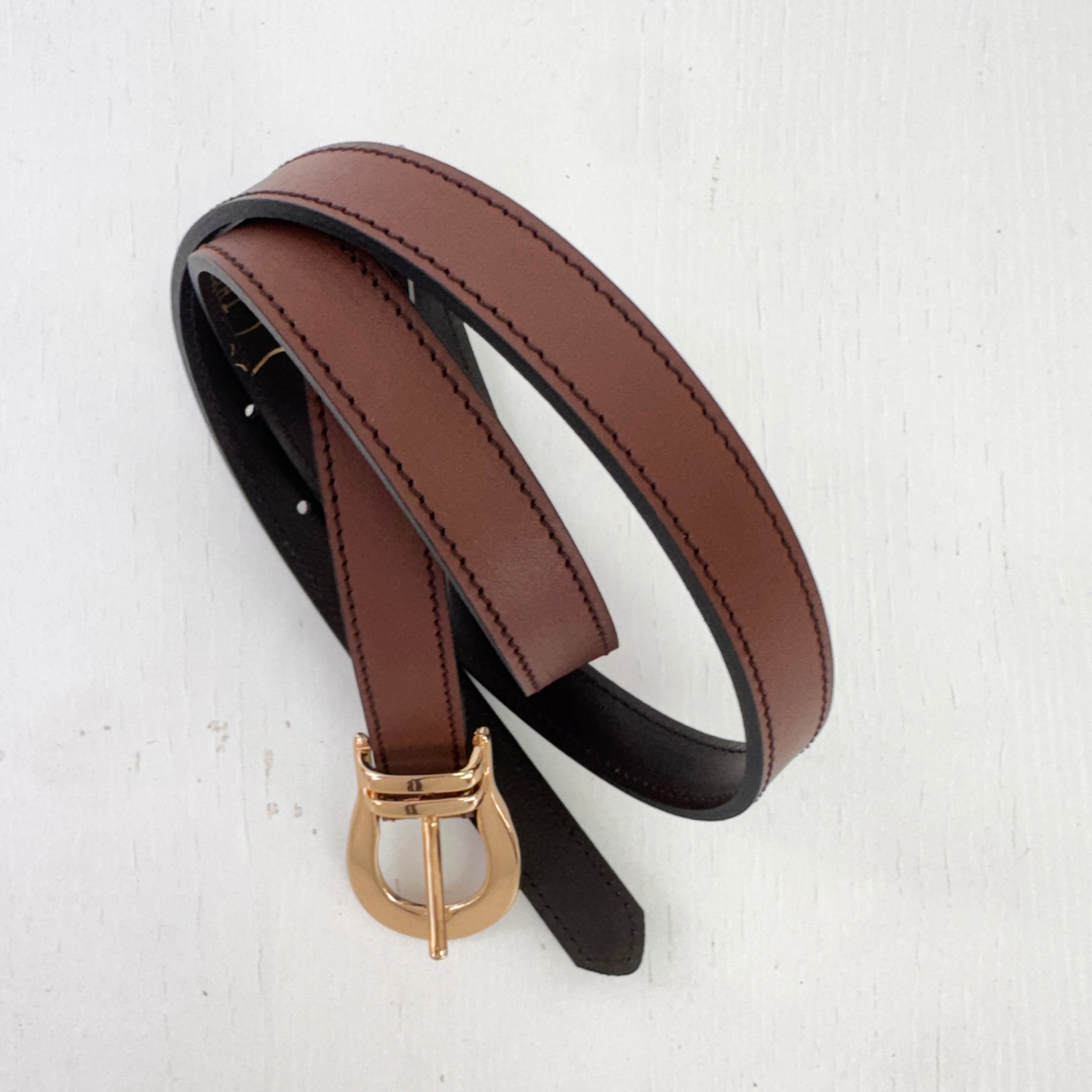 Cinturón Slim marrón chocolate