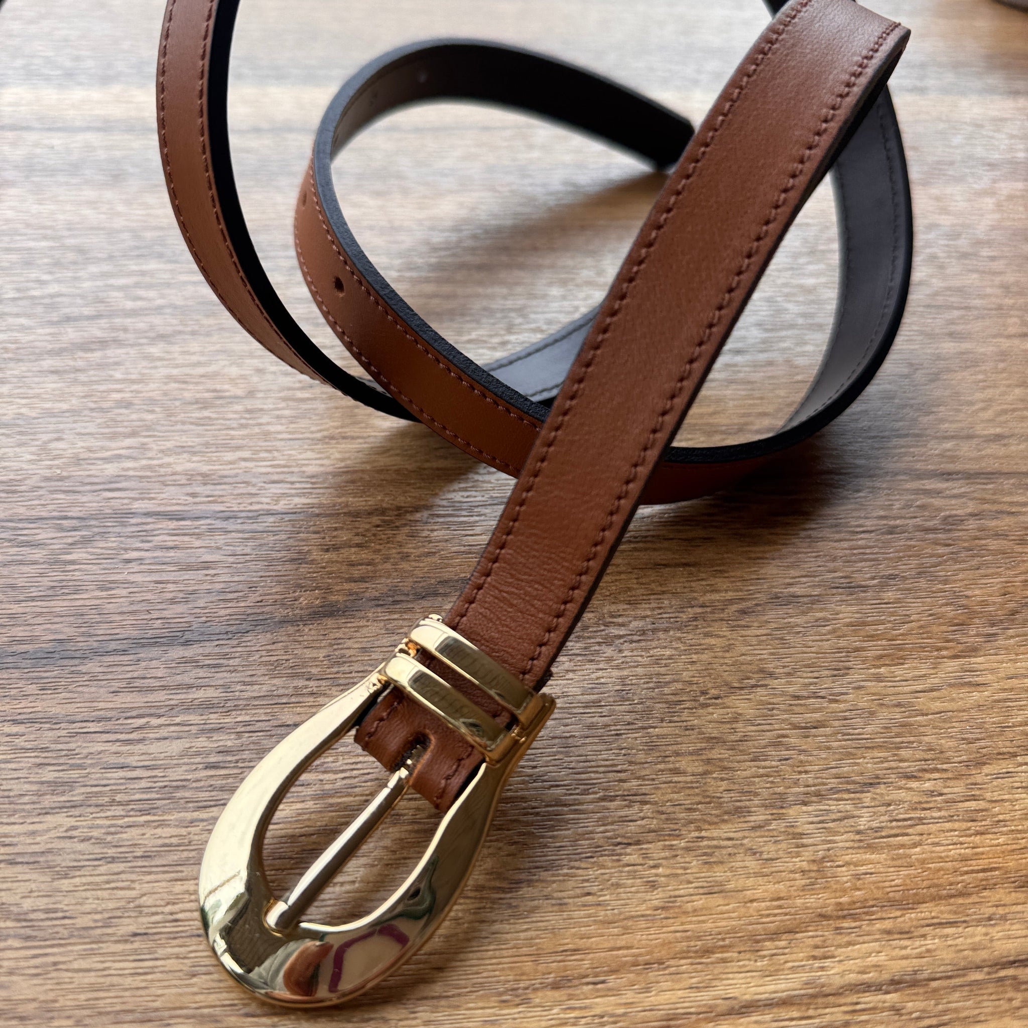 Cinturón Slim marrón chocolate