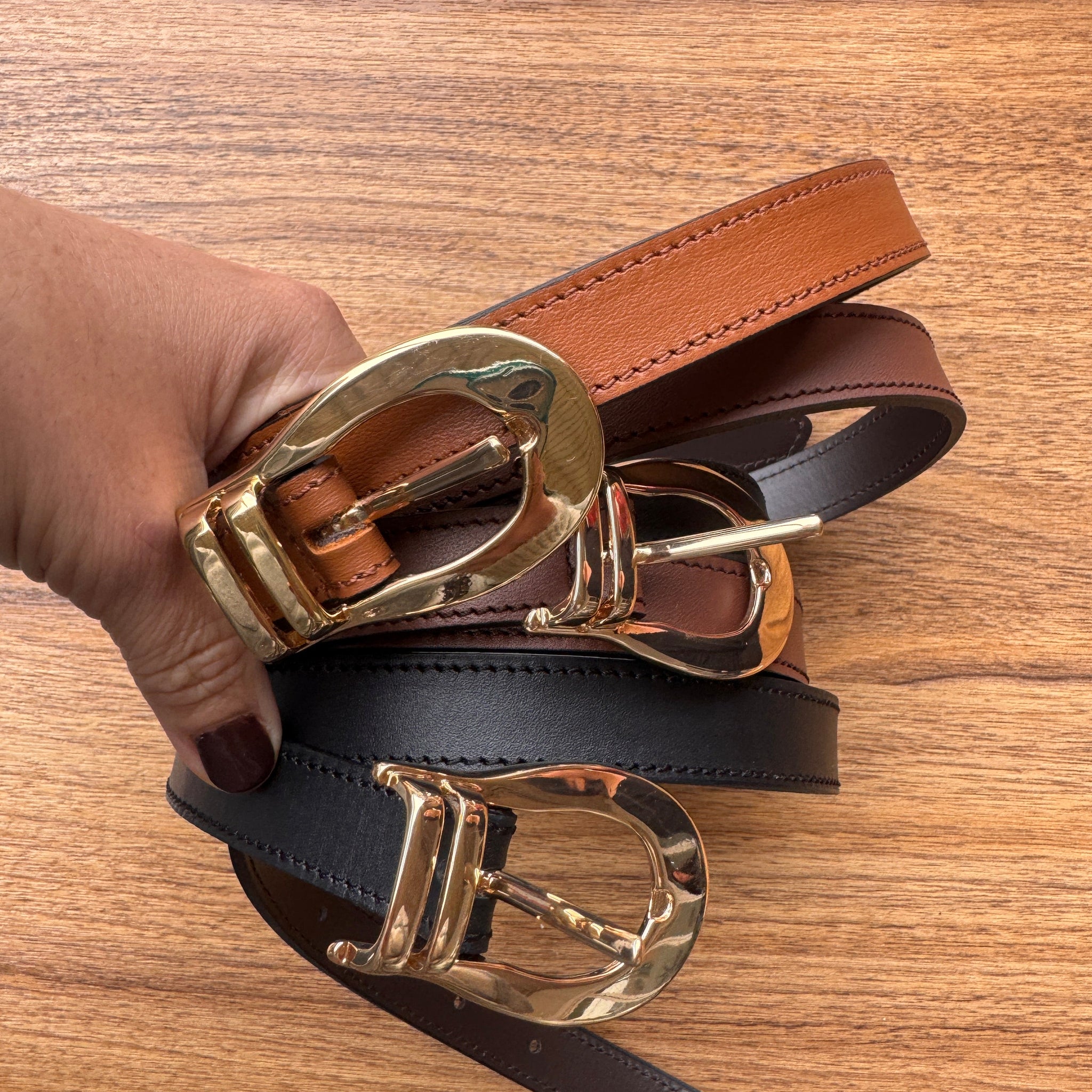 Cinturón Slim marrón chocolate