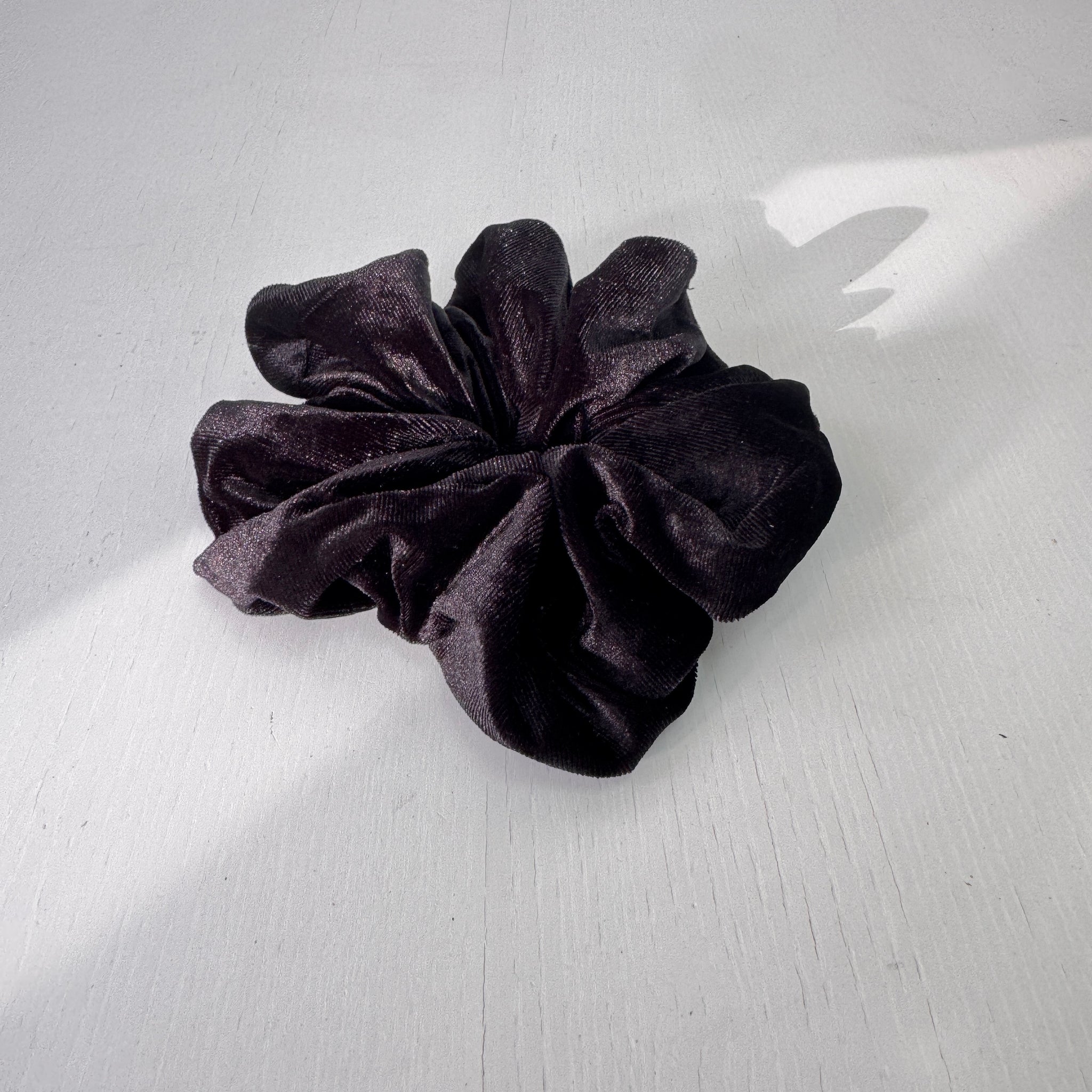 black velvet scrunchie