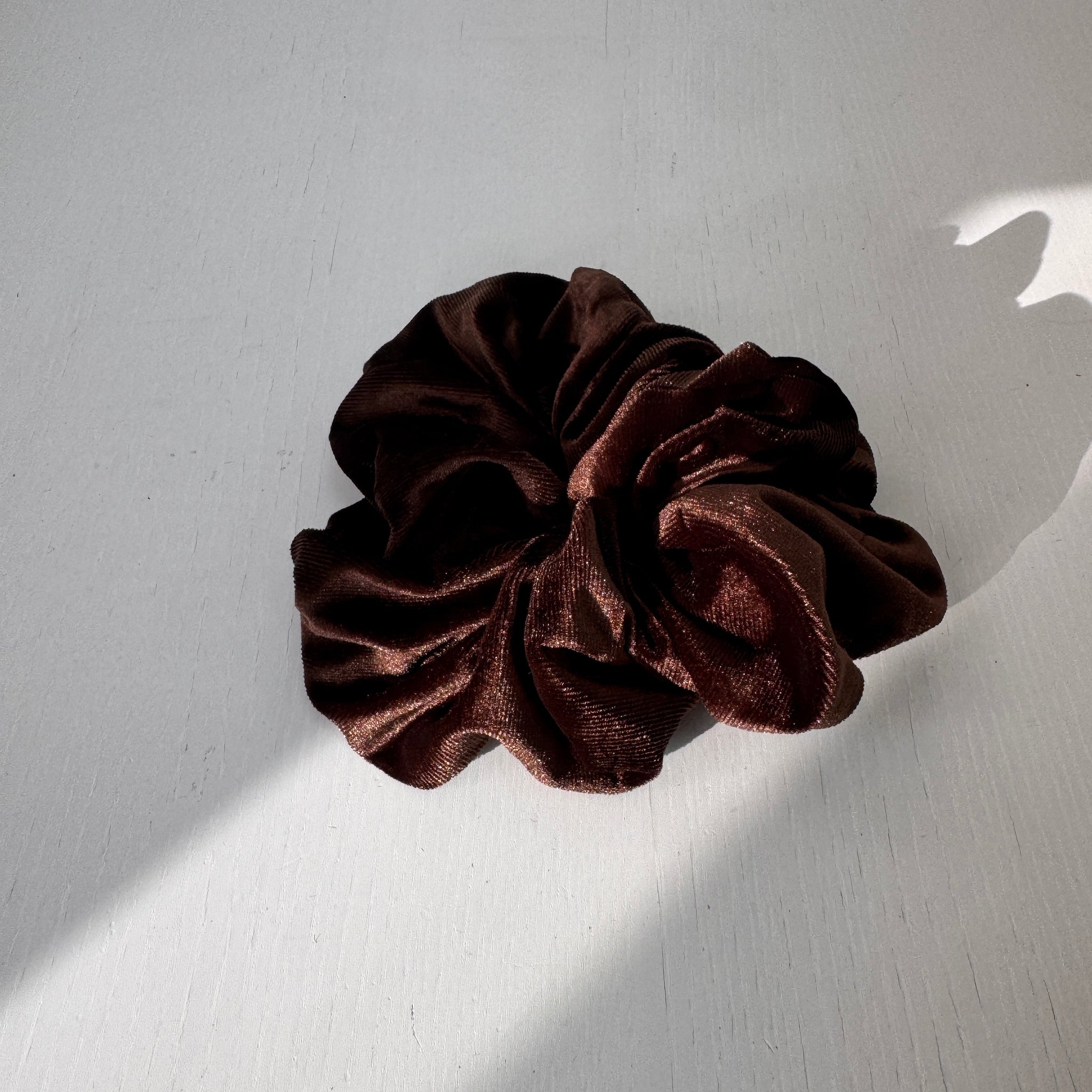chocolate velvet scrunchie