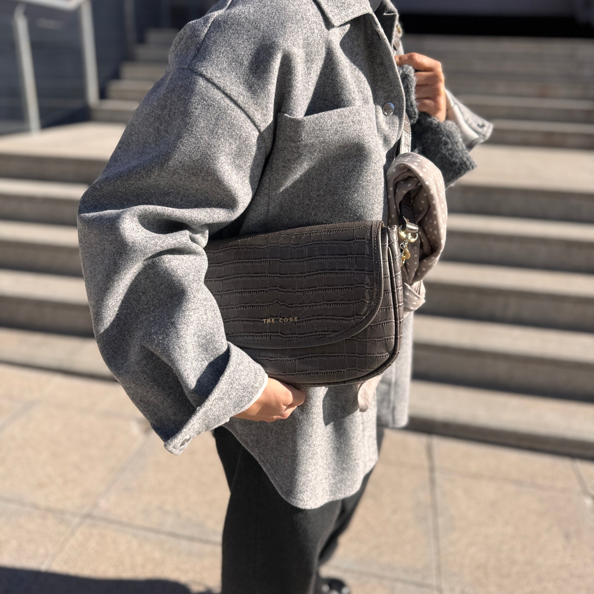 Bandolera Claudia taupé coco