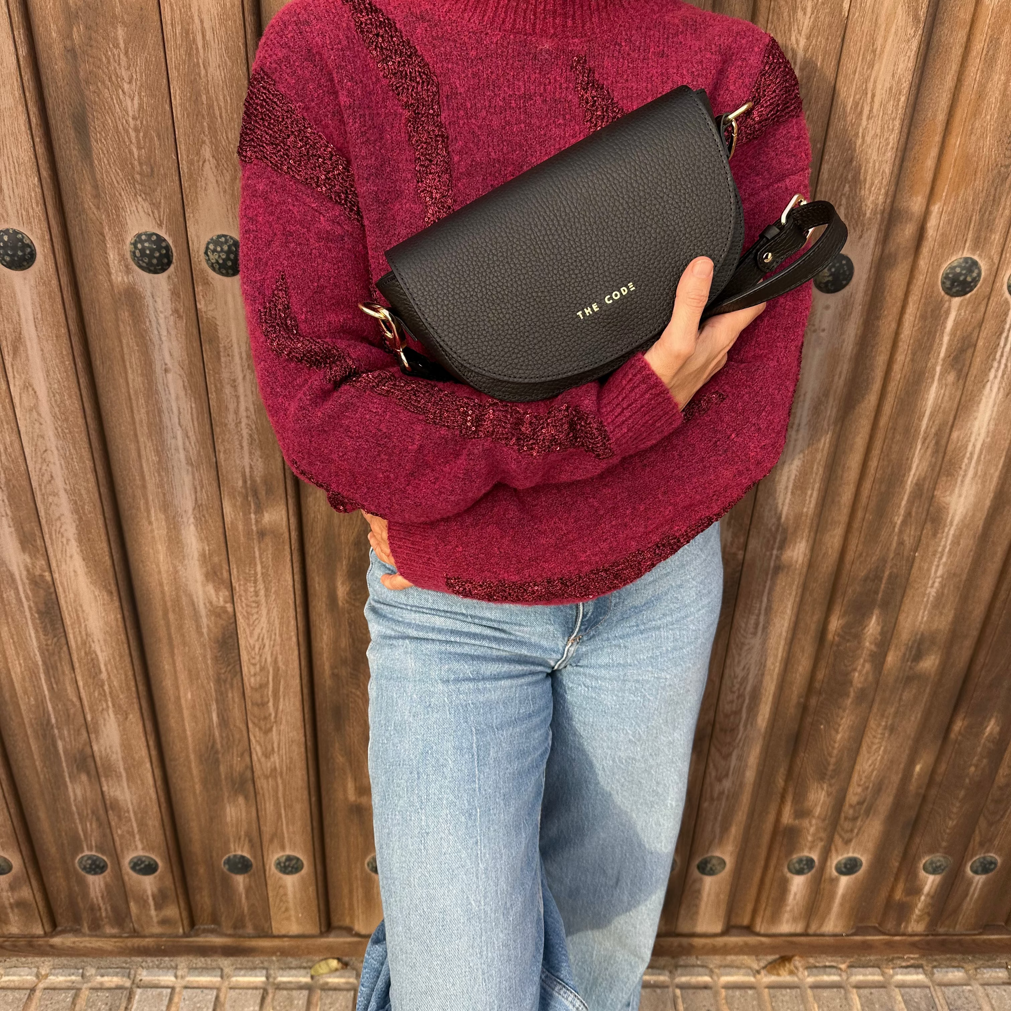 Bandolera ALMA negro LISO