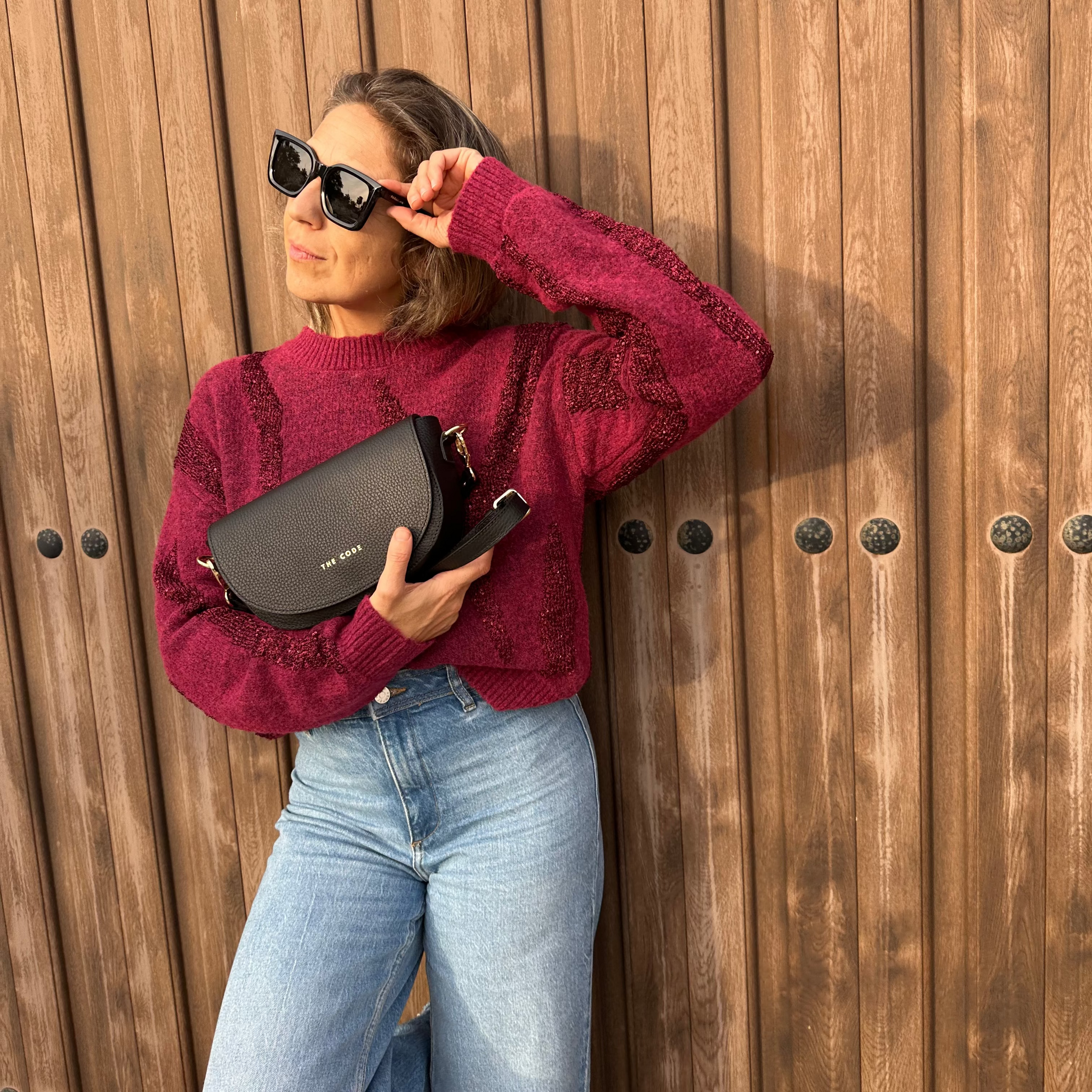 Bandolera ALMA negro LISO