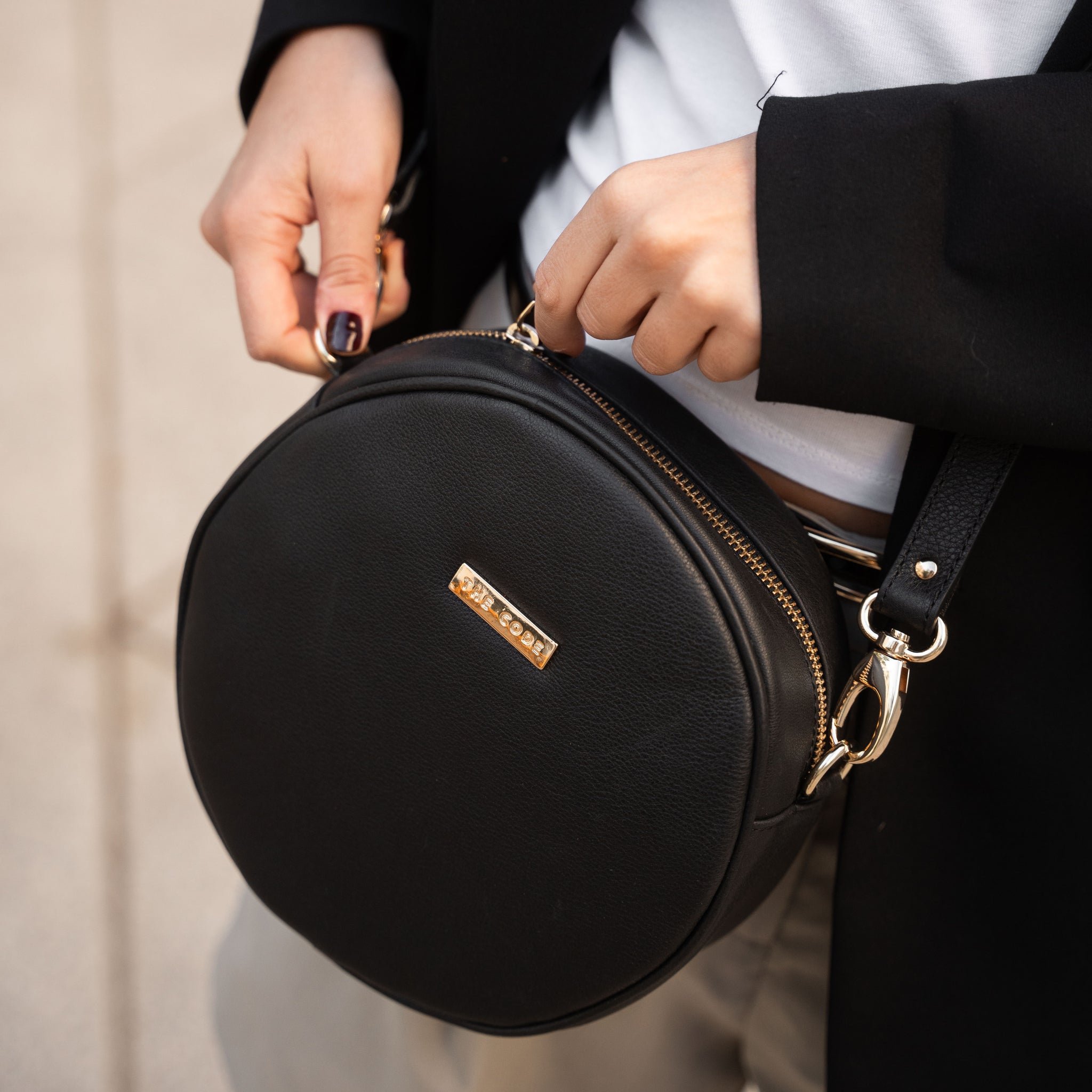 Bandolera Olimpia negro liso