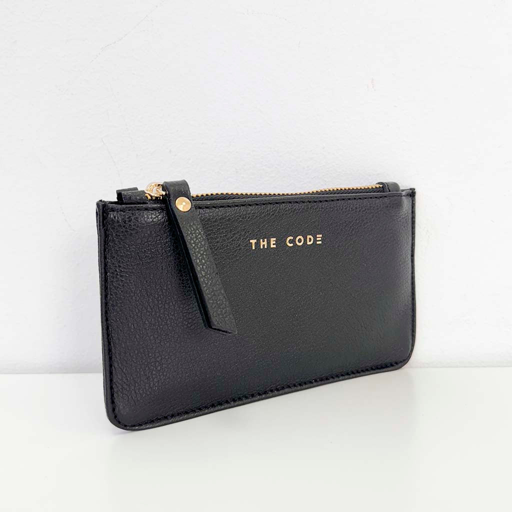 Monedero Siena negro liso