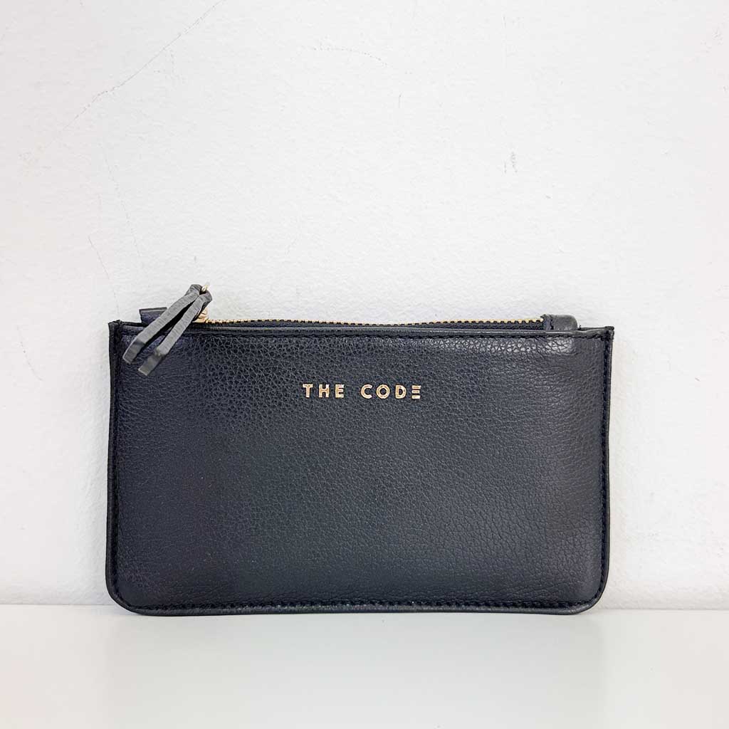 Monedero Siena negro liso