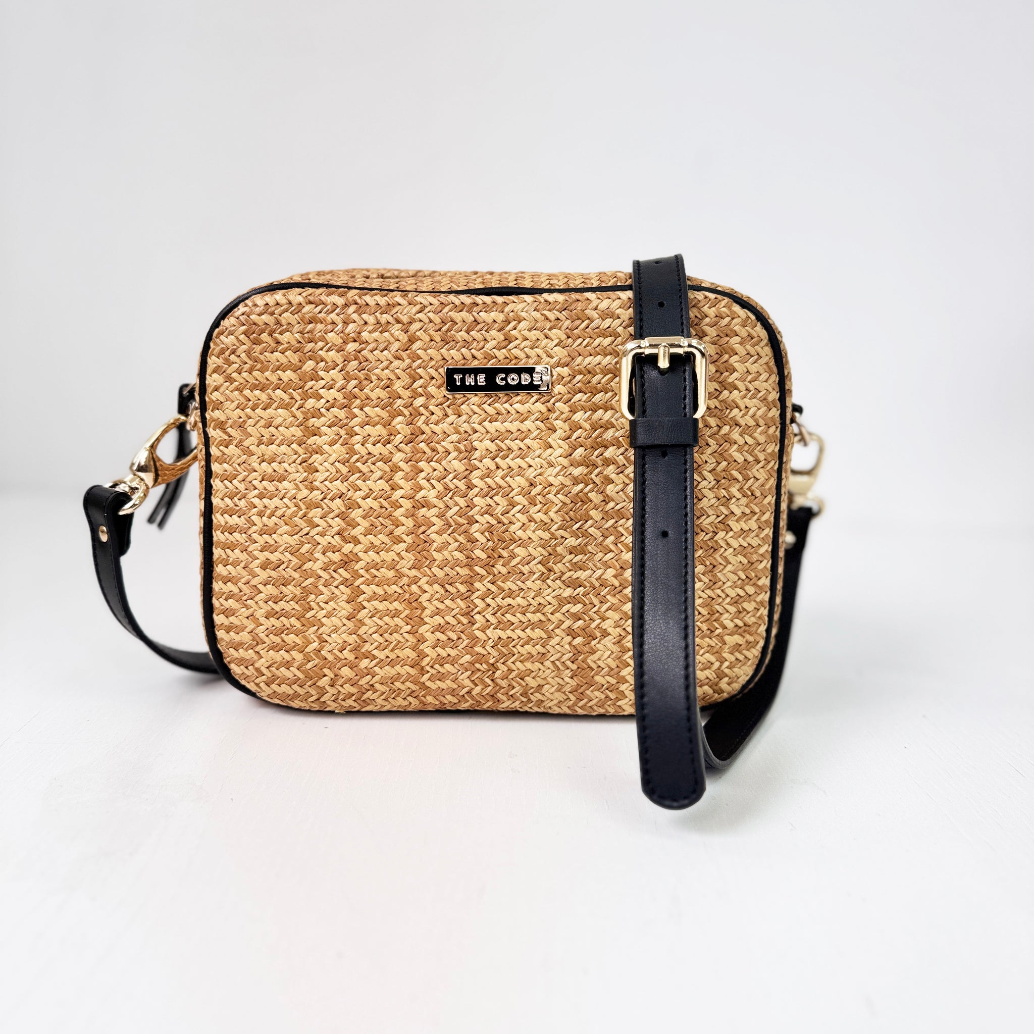 Bandolera Carlota Rafia negro