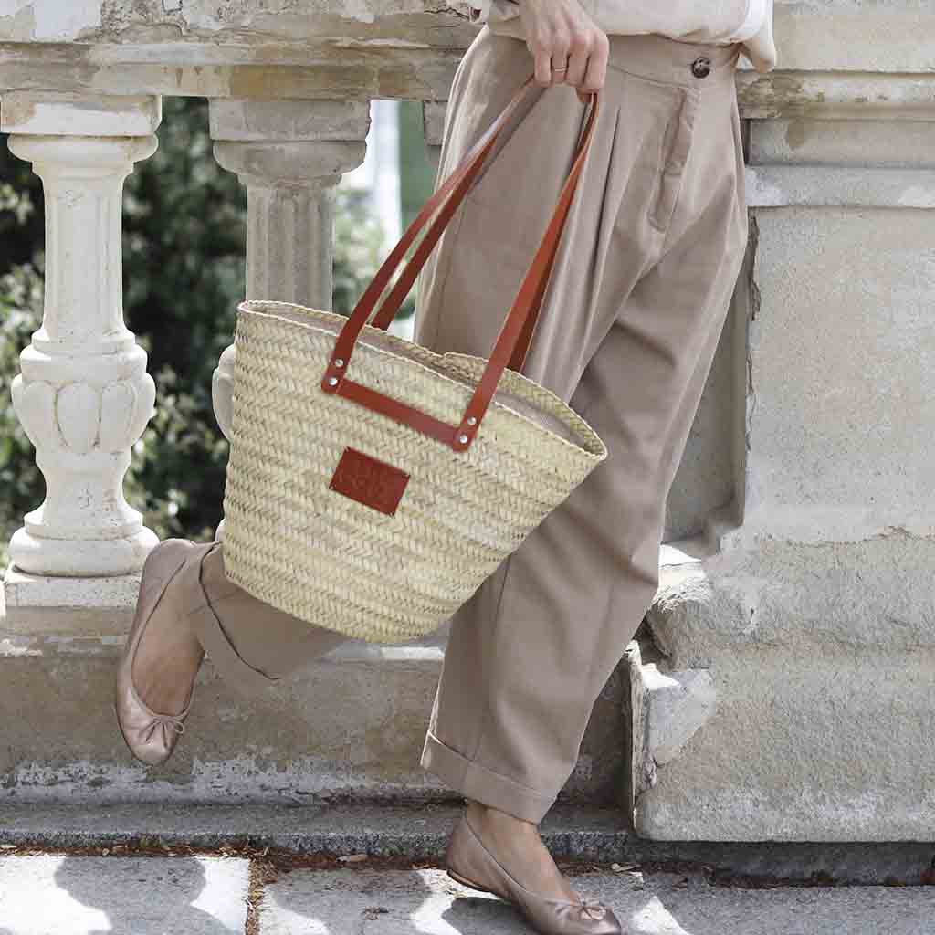 Shopper capazo Provenza cuero claro