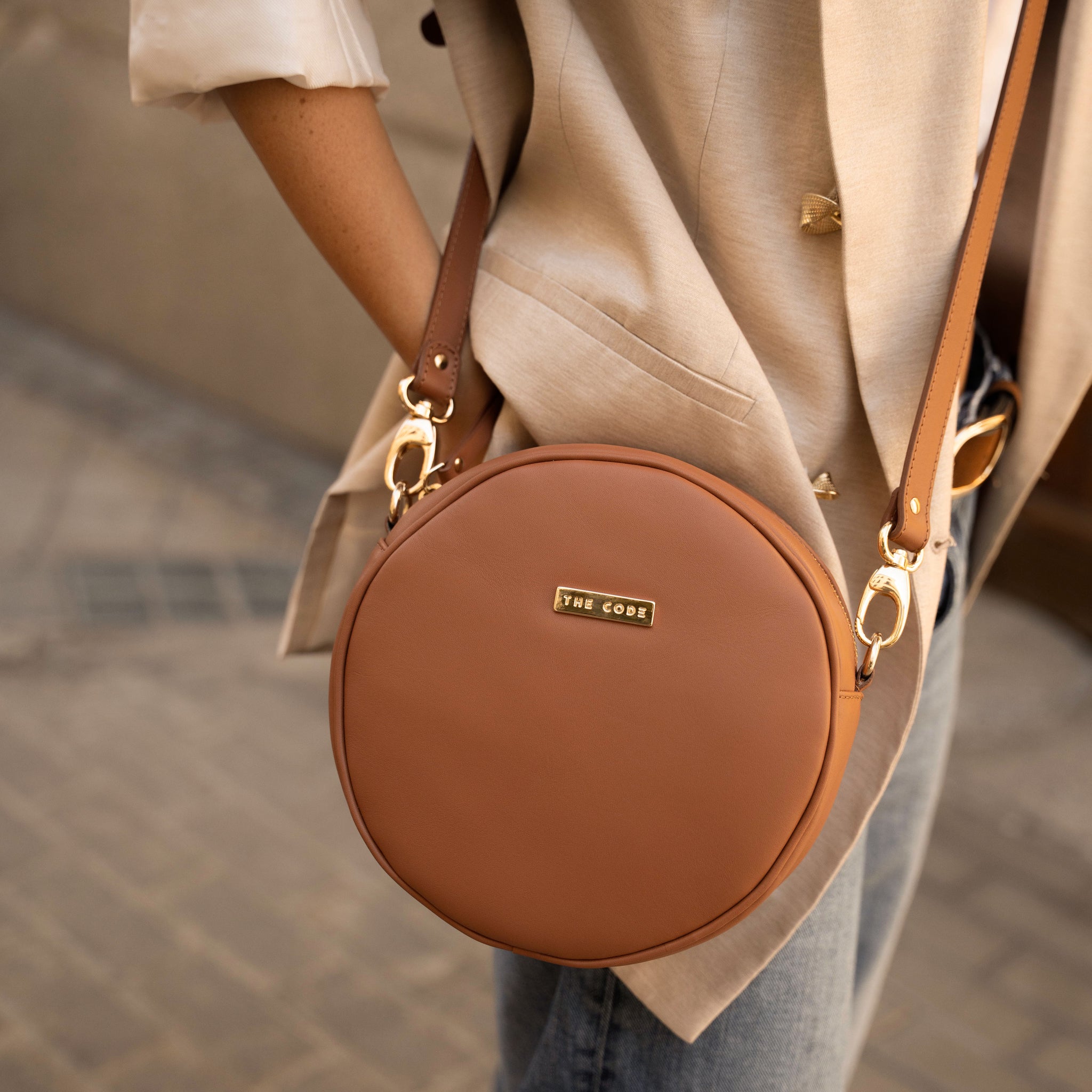 Bandolera Olimpia cuero liso