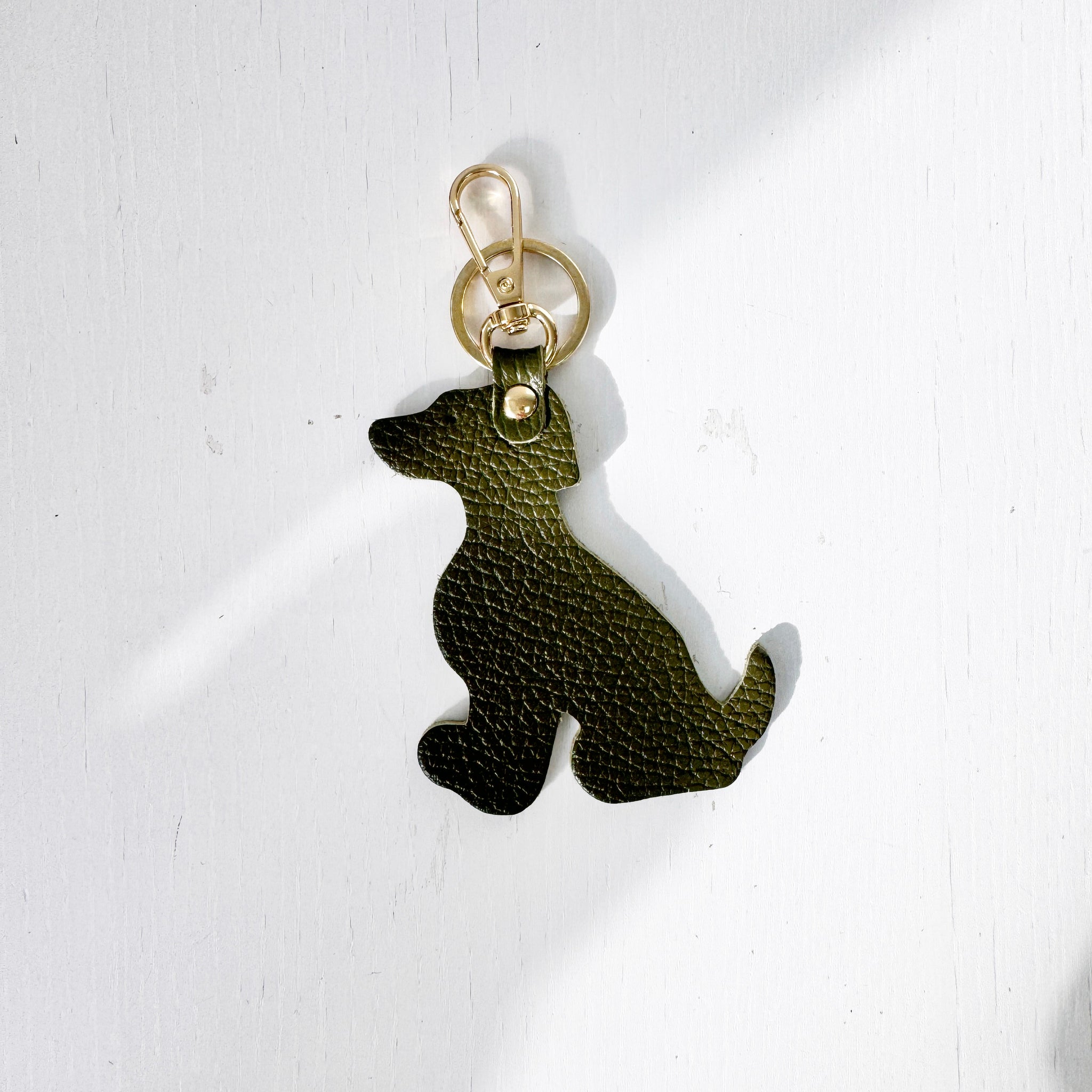 Charm llavero perro verde