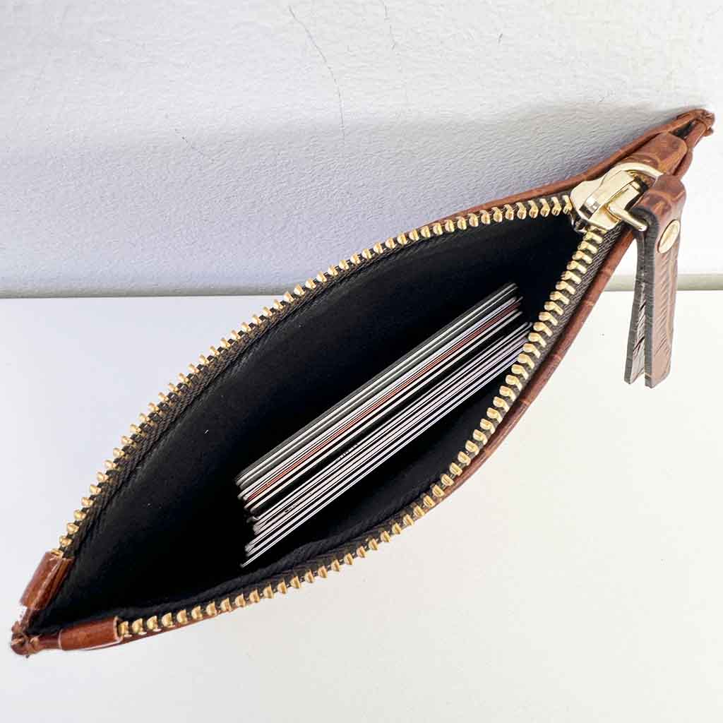 Monedero Siena camel liso