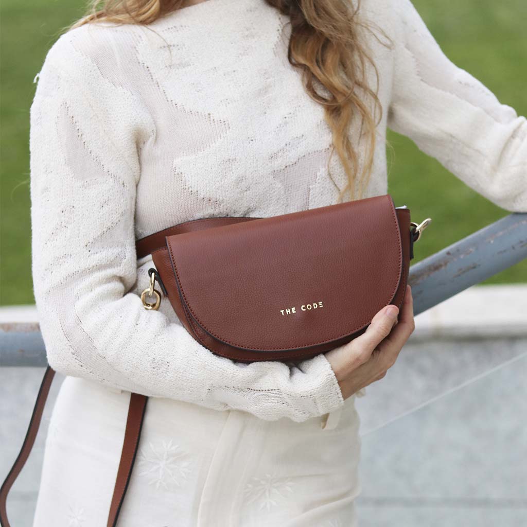 Terracota alma leather bag