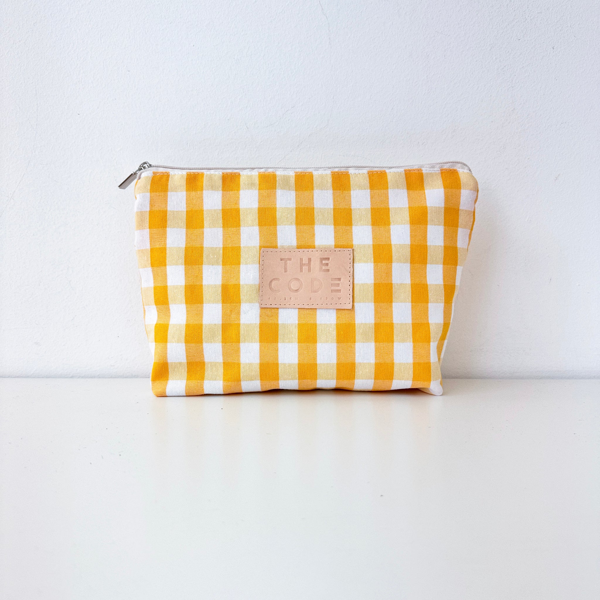 Neceser Vichy amarillo cuadros grandes