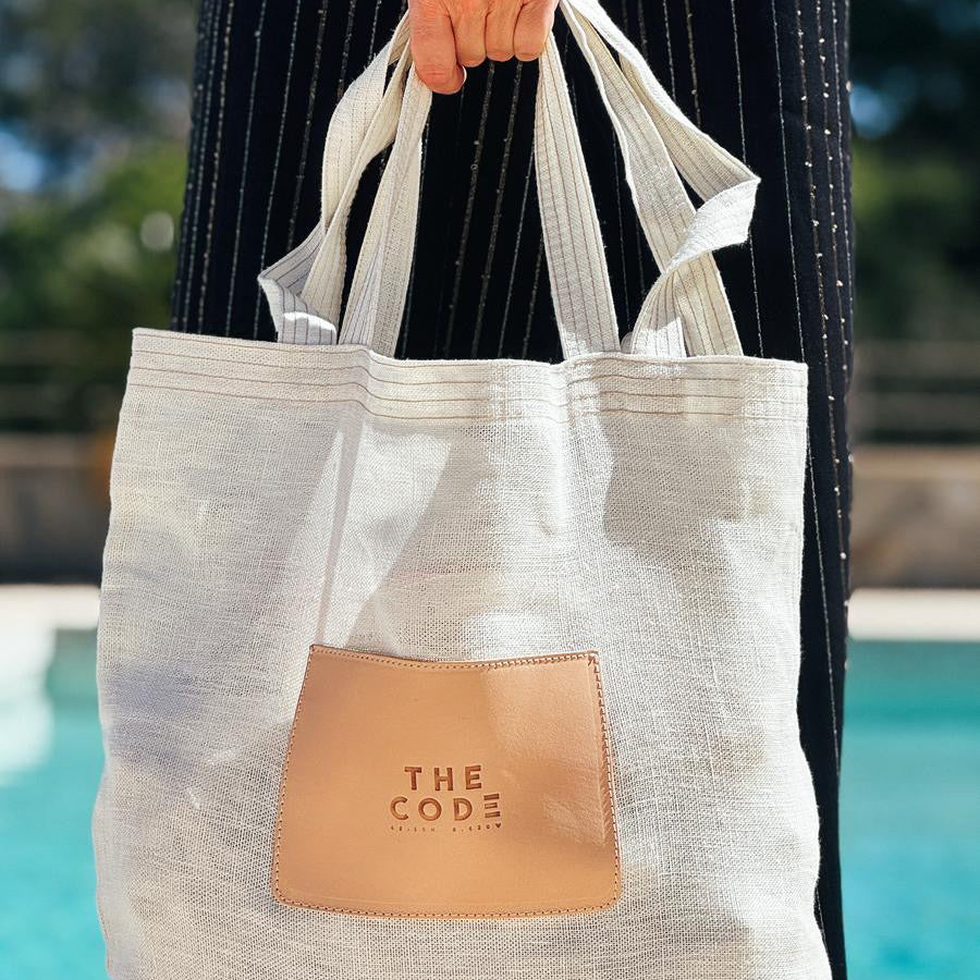 Tote Bag bolsillo beige