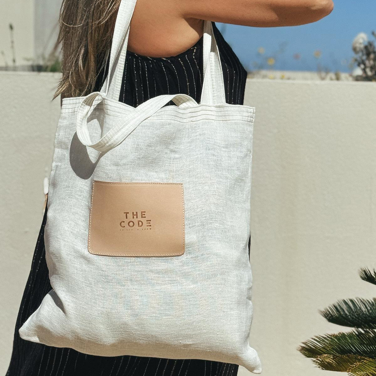 Tote Bag bolsillo beige