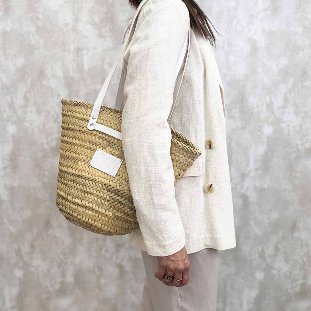 Shopper capazo Provenza blanco