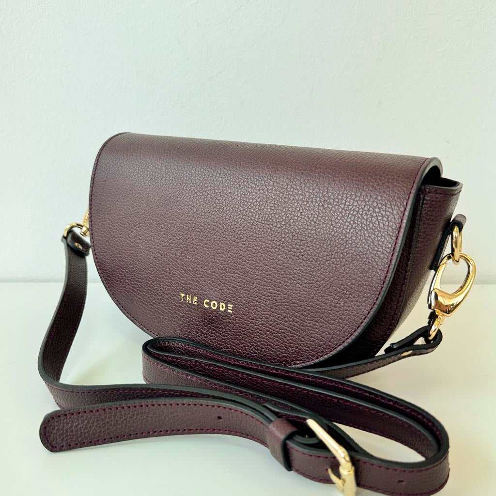 Burgundy alma leather bag