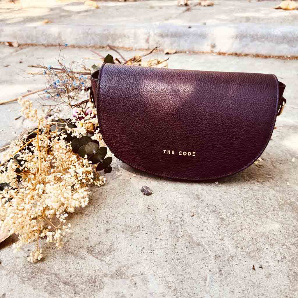 Burgundy alma leather bag