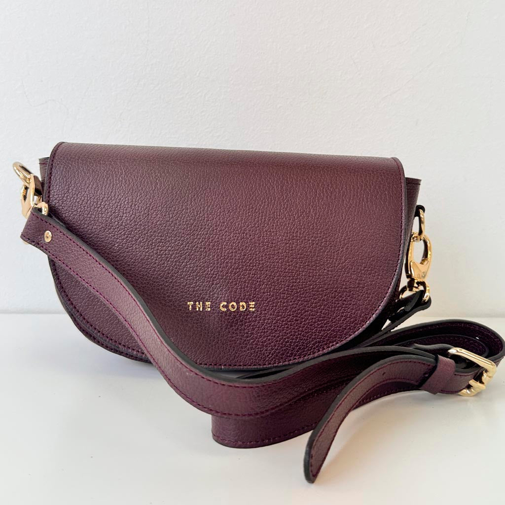 Burgundy alma leather bag
