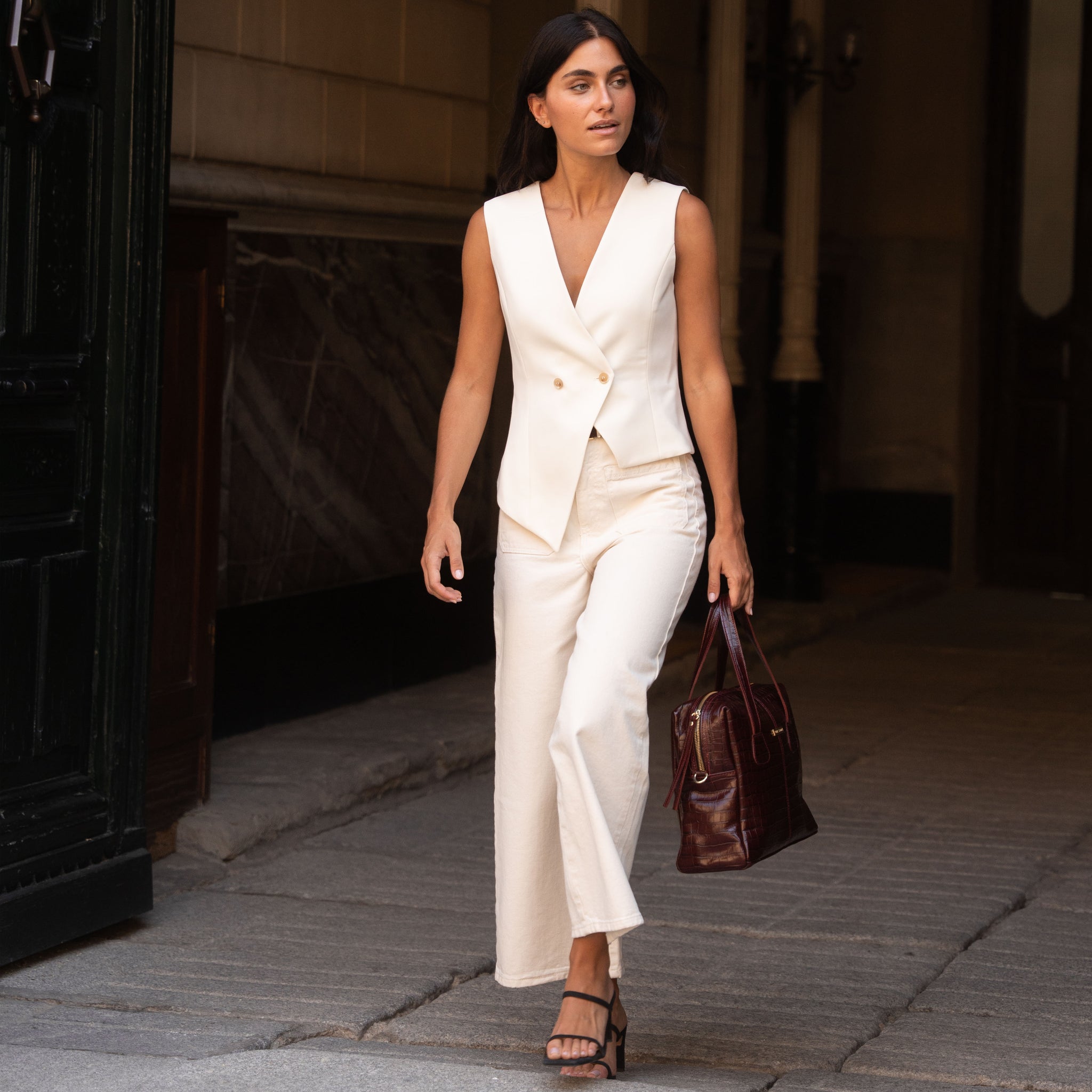 Bandolera shopper Amelia burdeos