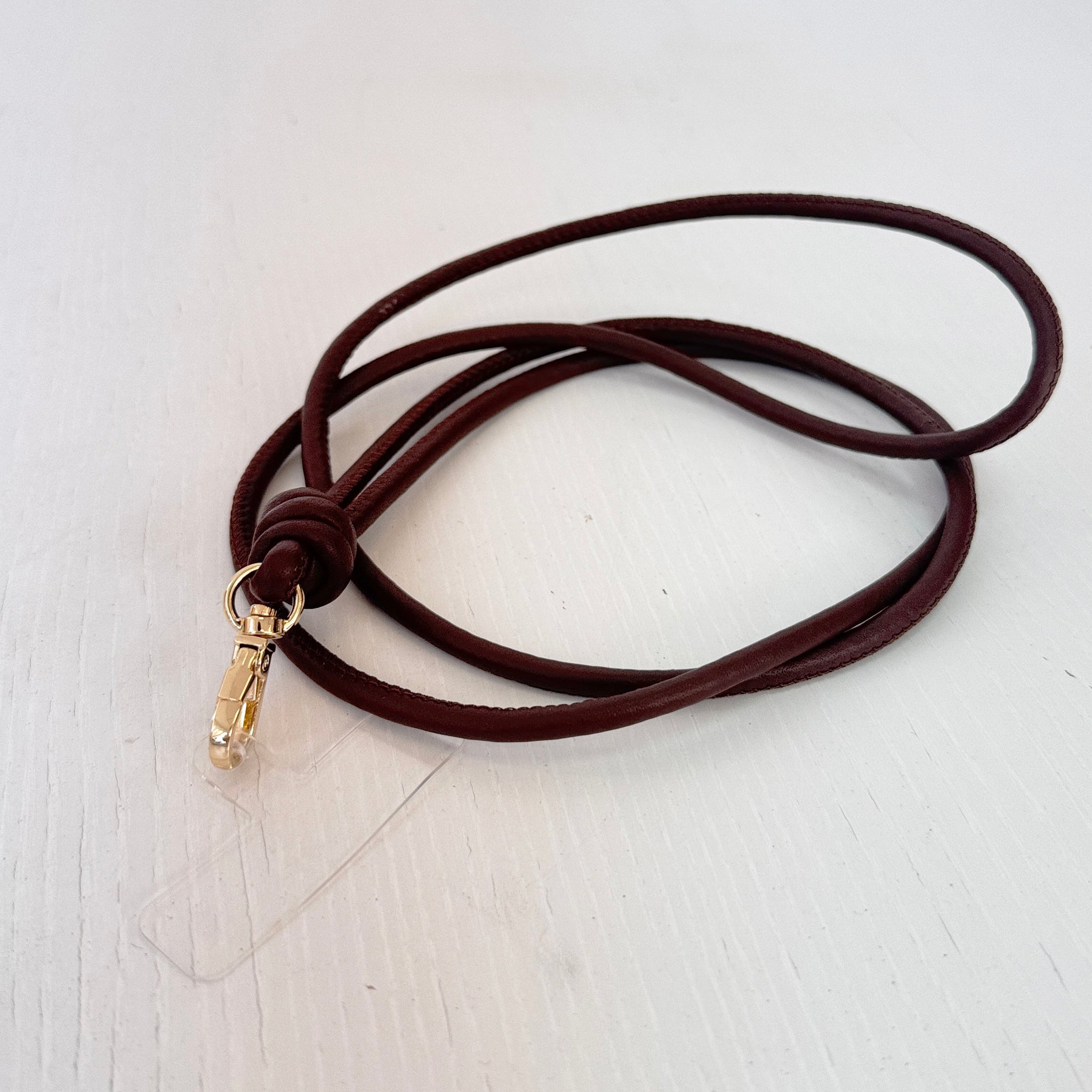 Colgador nudos móvil piel chocolate