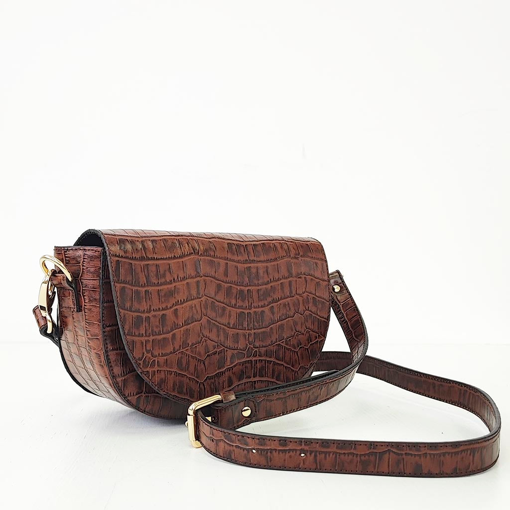 Bandolera ALMA marrón chocolate