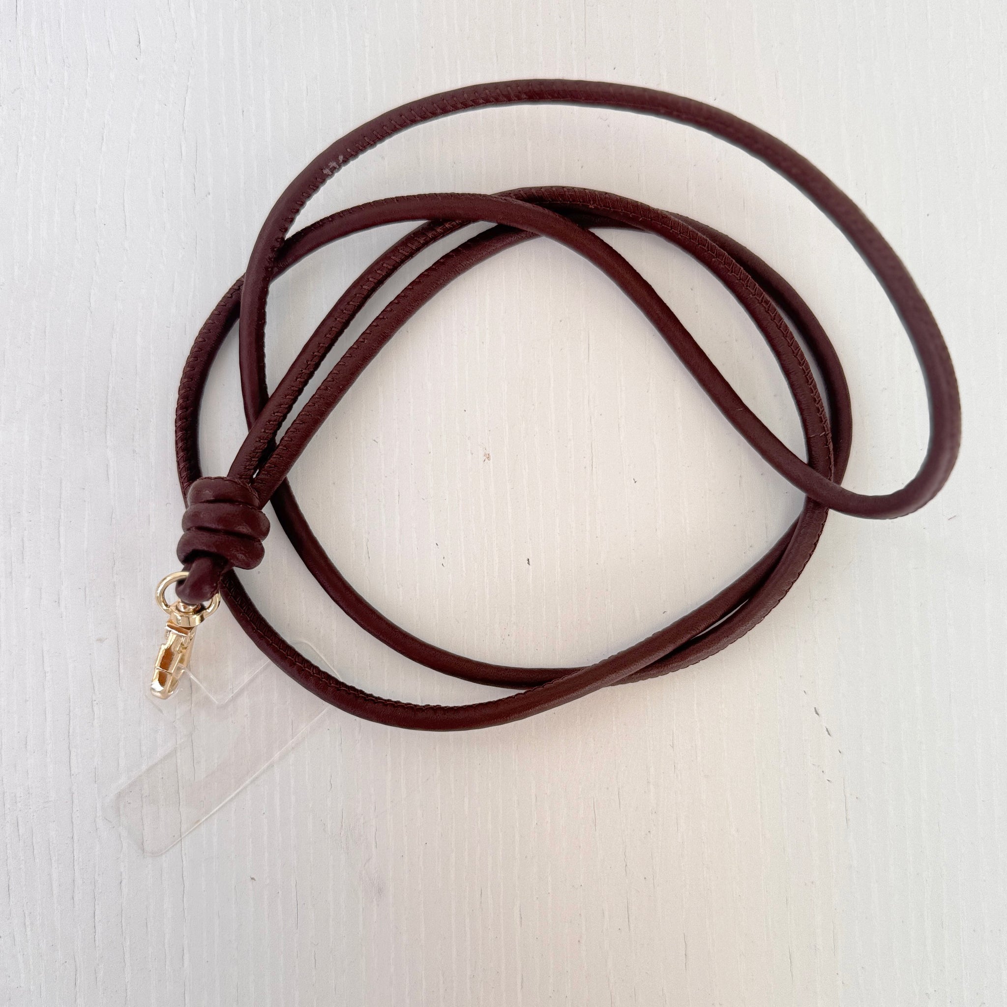 Colgador nudos móvil piel chocolate