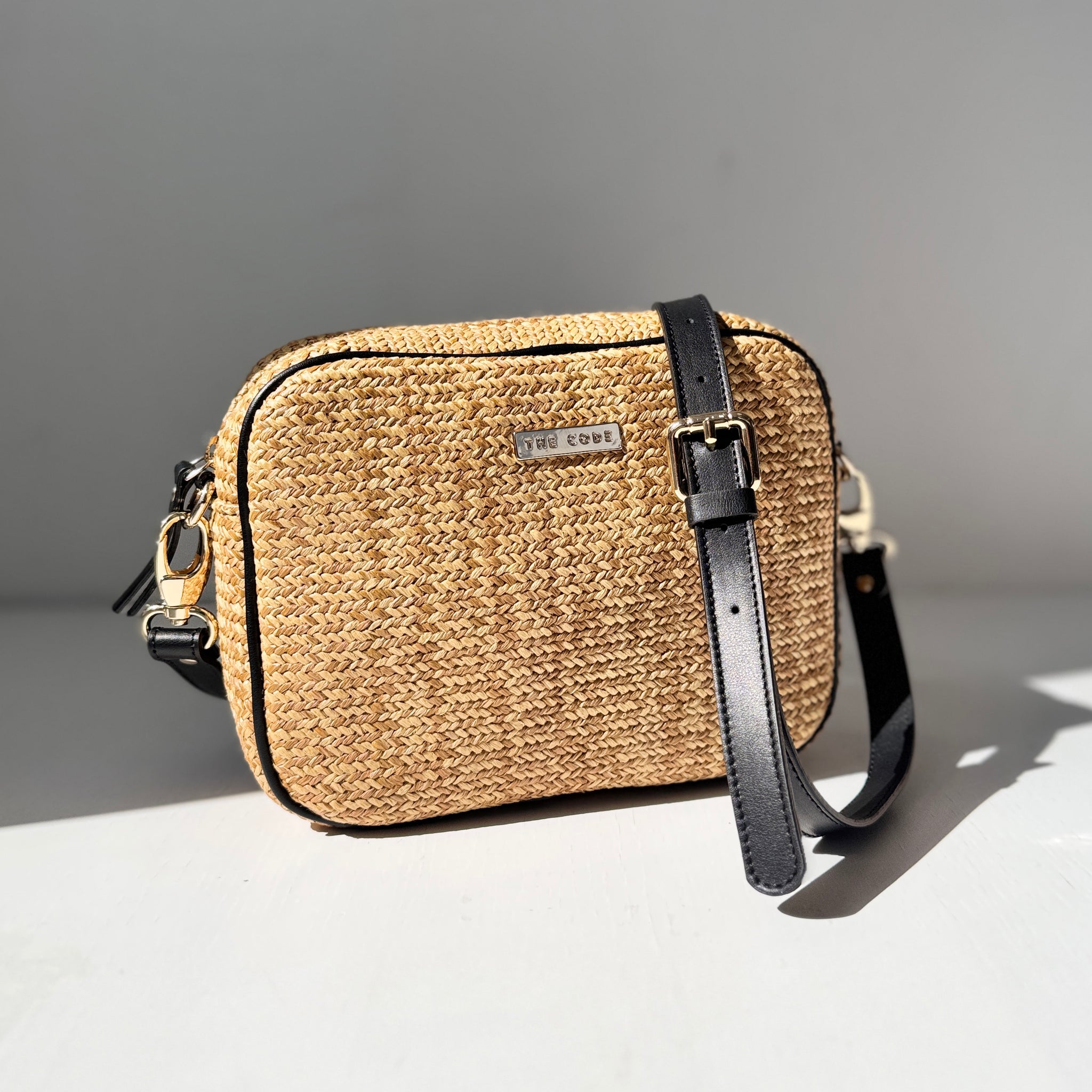 Bandolera Carlota Rafia negro