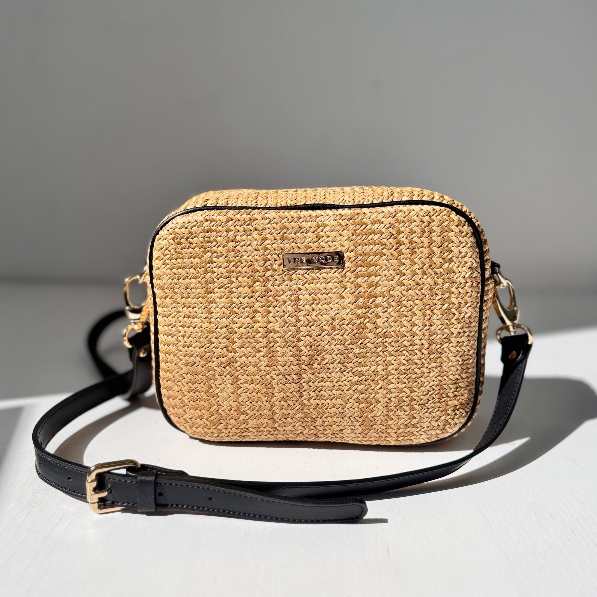 Bandolera Carlota Rafia negro