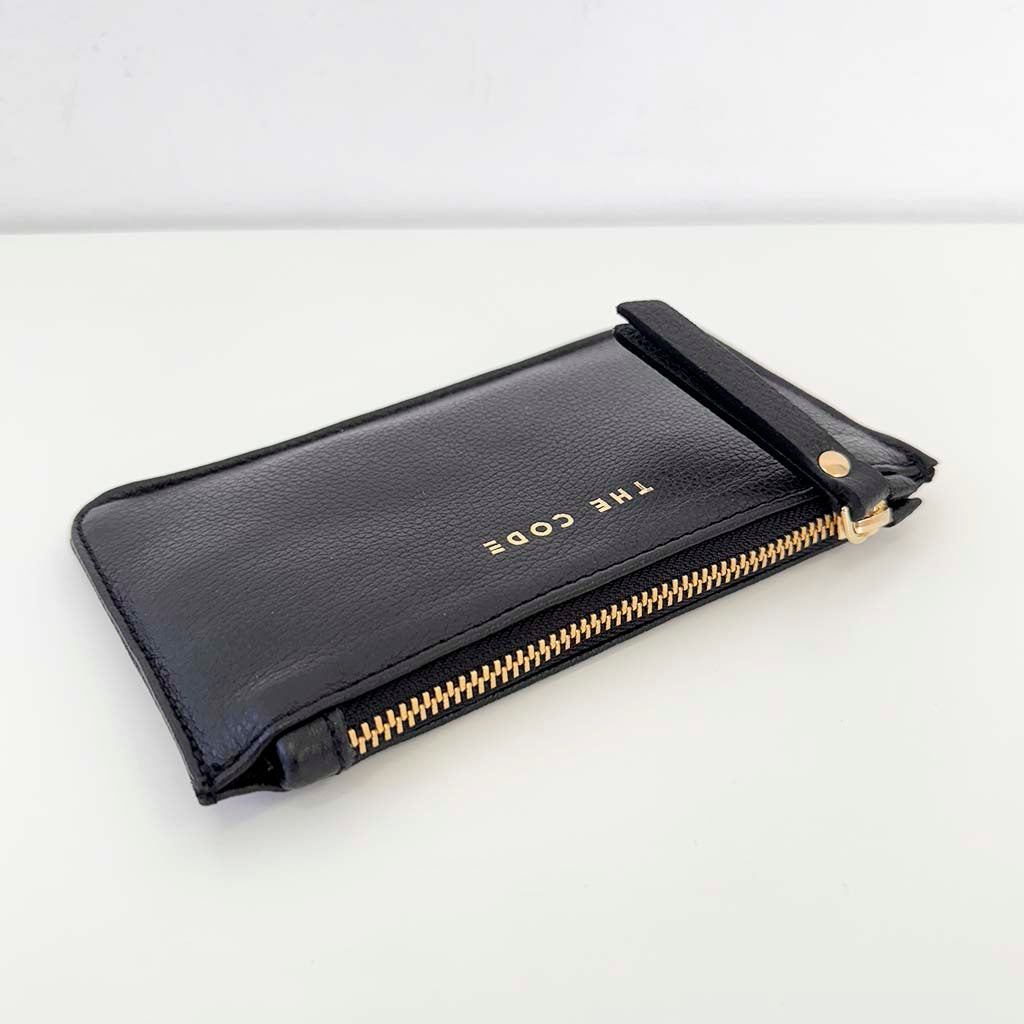 Monedero Siena negro liso